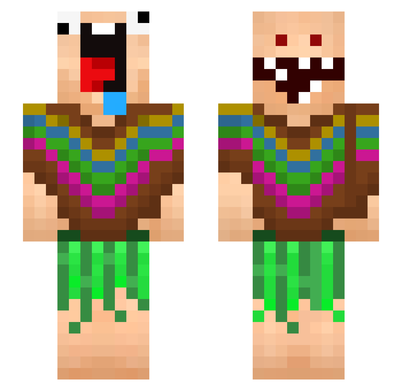 gian_noob Minecraft skin, front and back view
