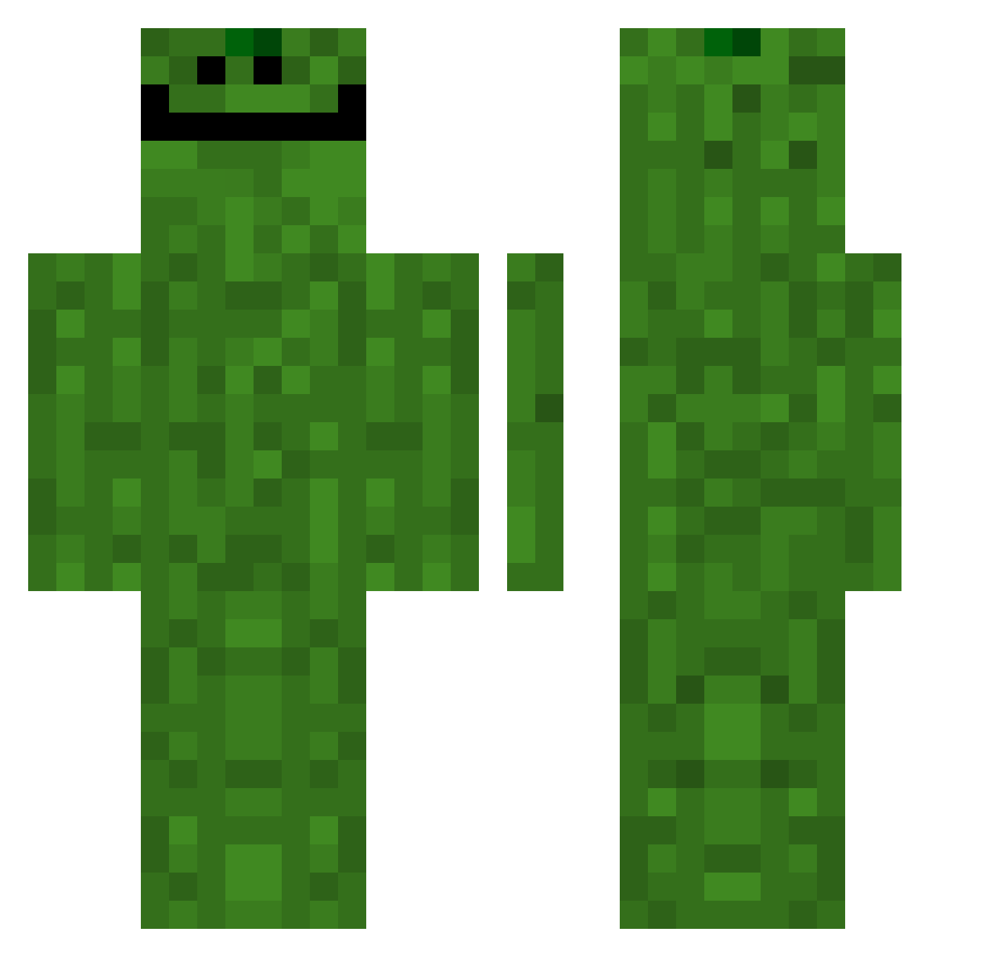 NoobDesJahres Minecraft skin, front and back view