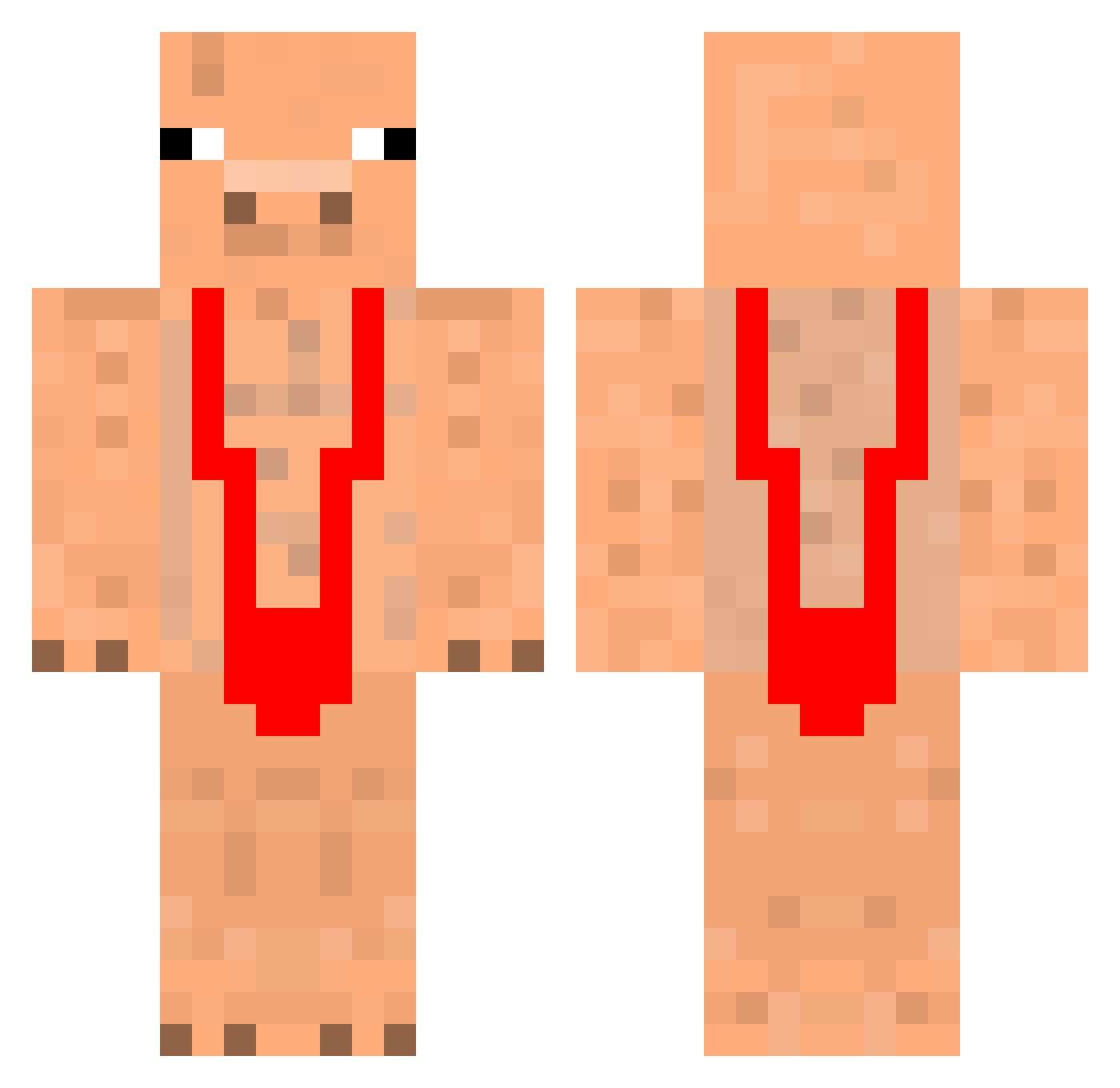 KianLover69 Minecraft skin, front and back view