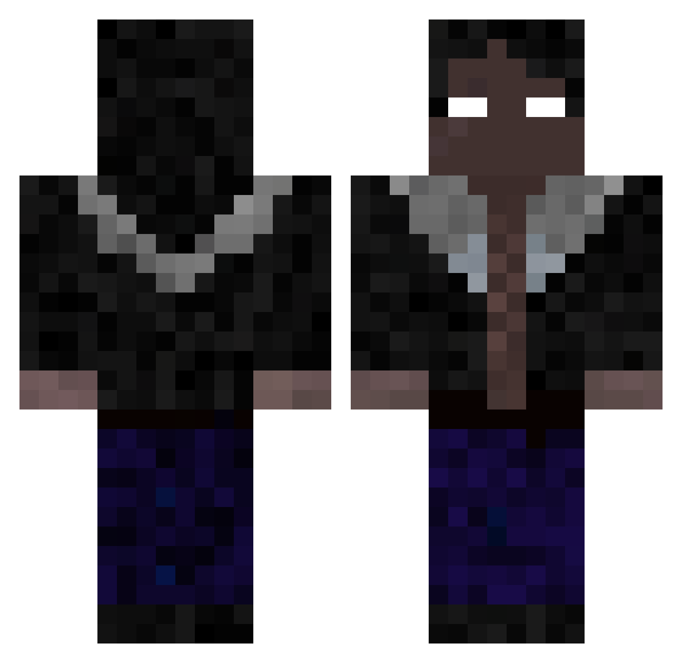 Darccito Minecraft skin, front and back view