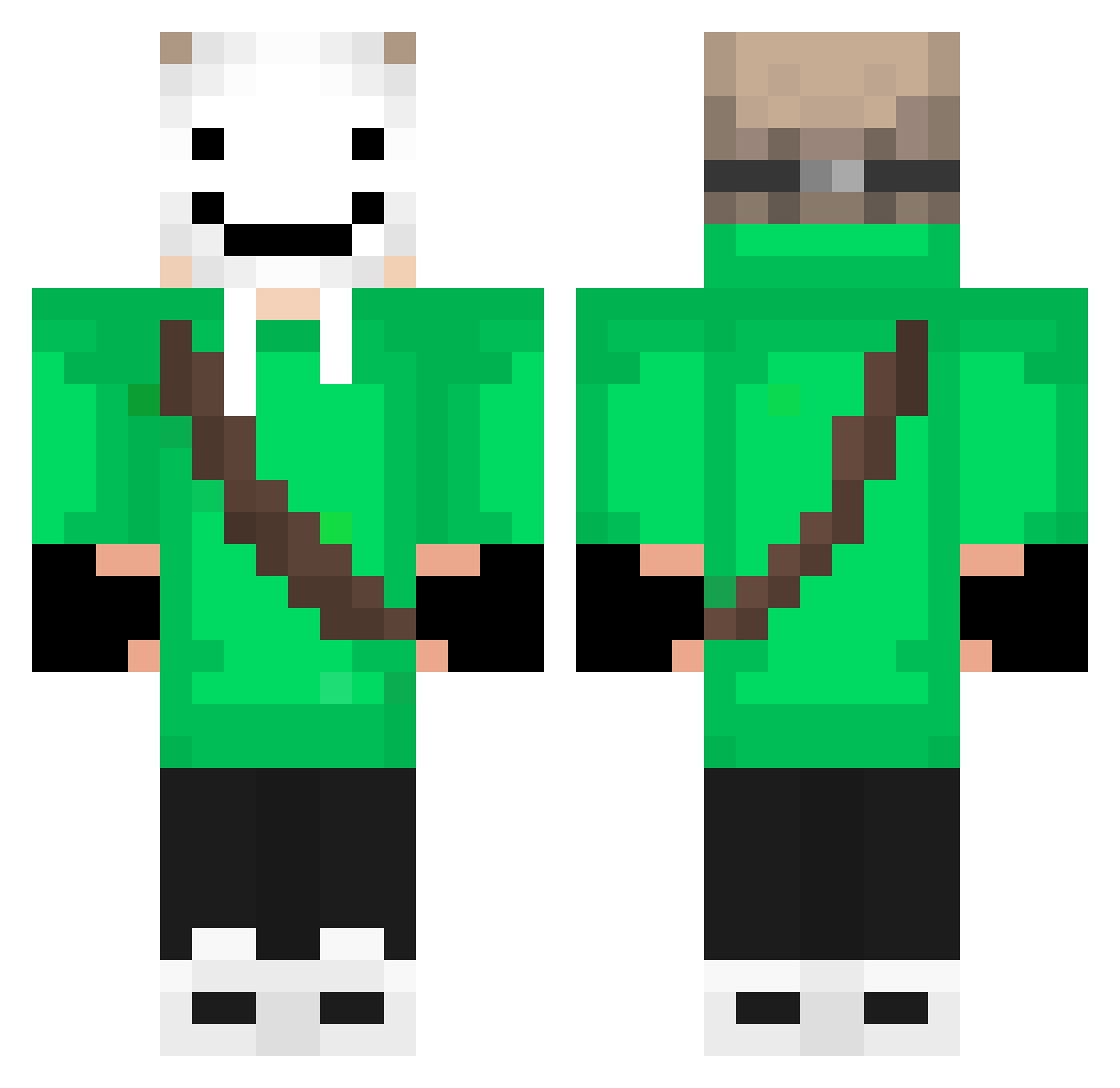 kakashi0908 Minecraft skin, front and back view