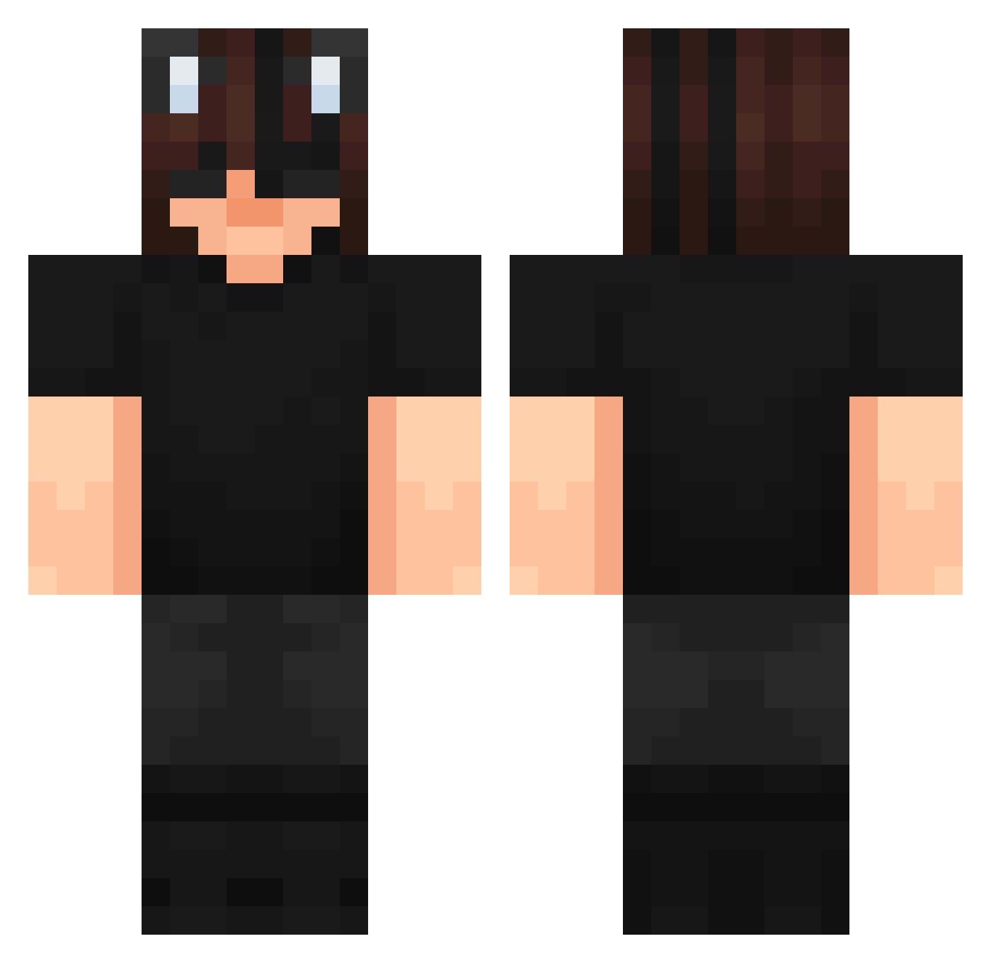 vvveeeiii Minecraft skin, front and back view