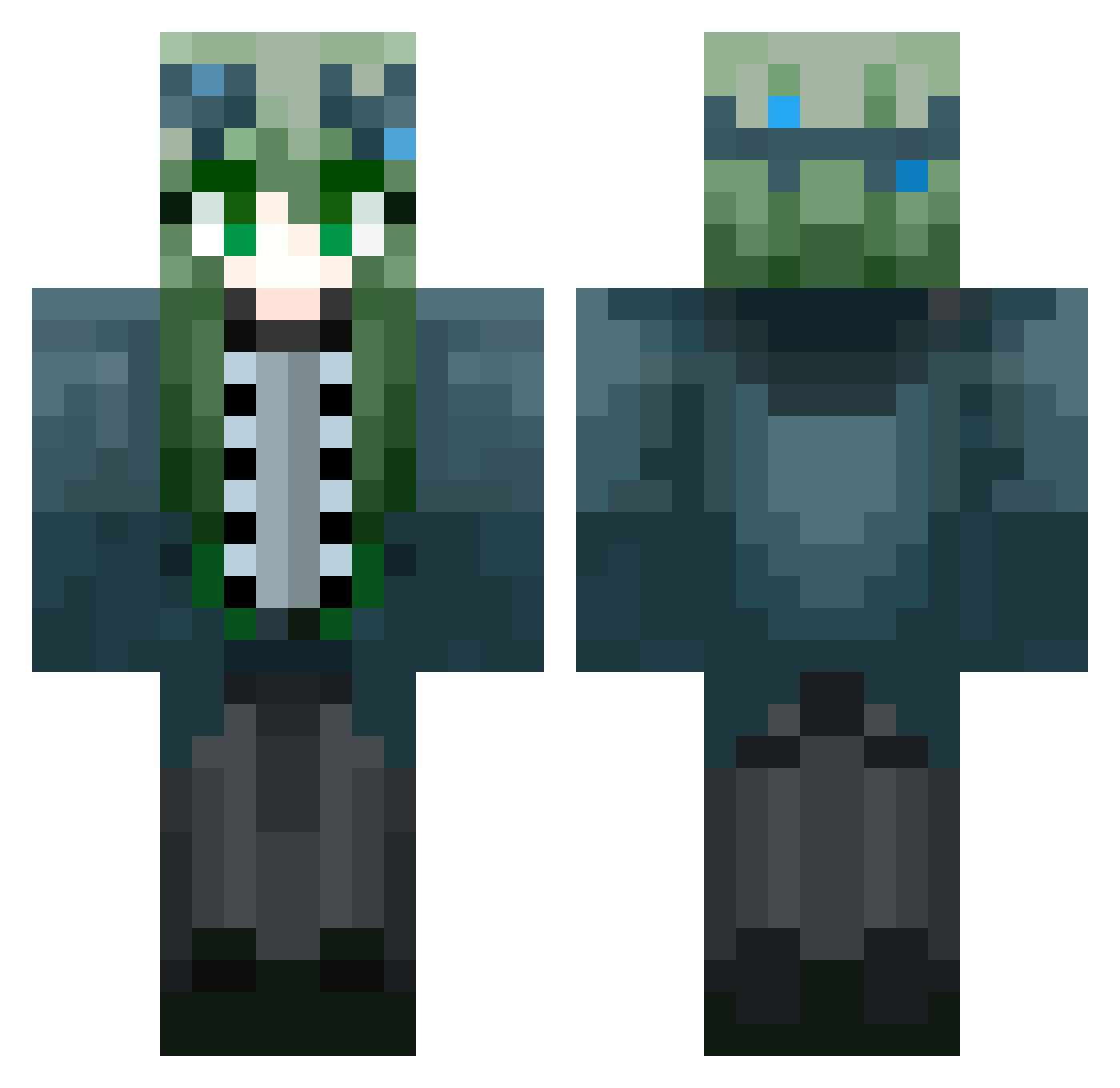 ImGHGH Minecraft skin, front and back view