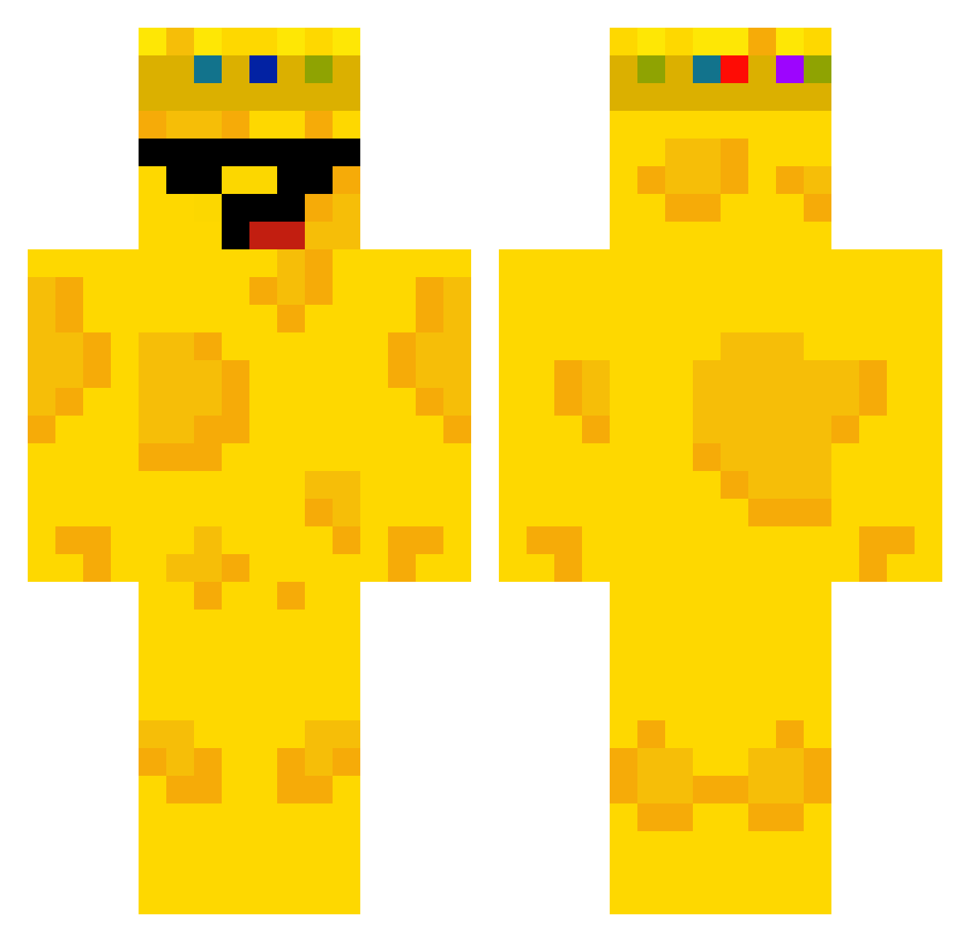 GianniMortadella Minecraft skin, front and back view