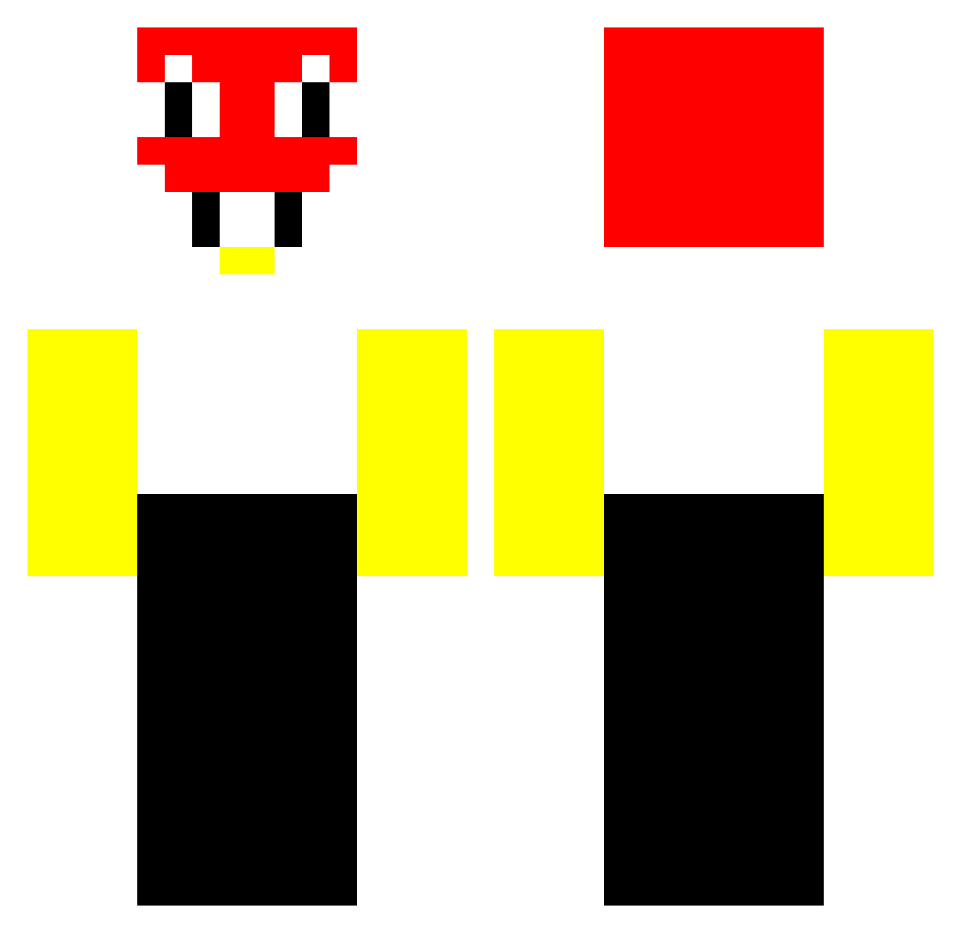 Ink_Station Minecraft skin, front and back view