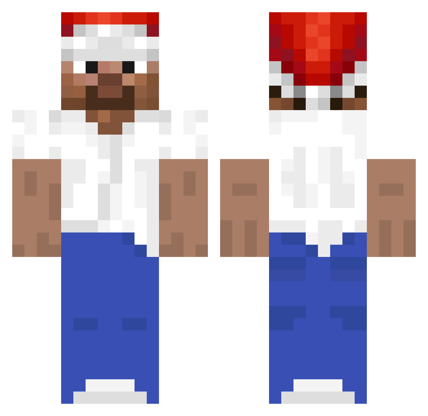 Palma331 Minecraft skin, front and back view