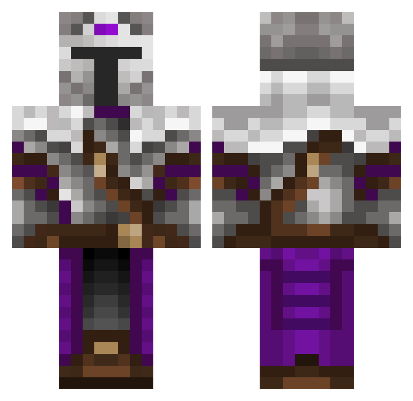 VODKUSS Minecraft skin, front and back view