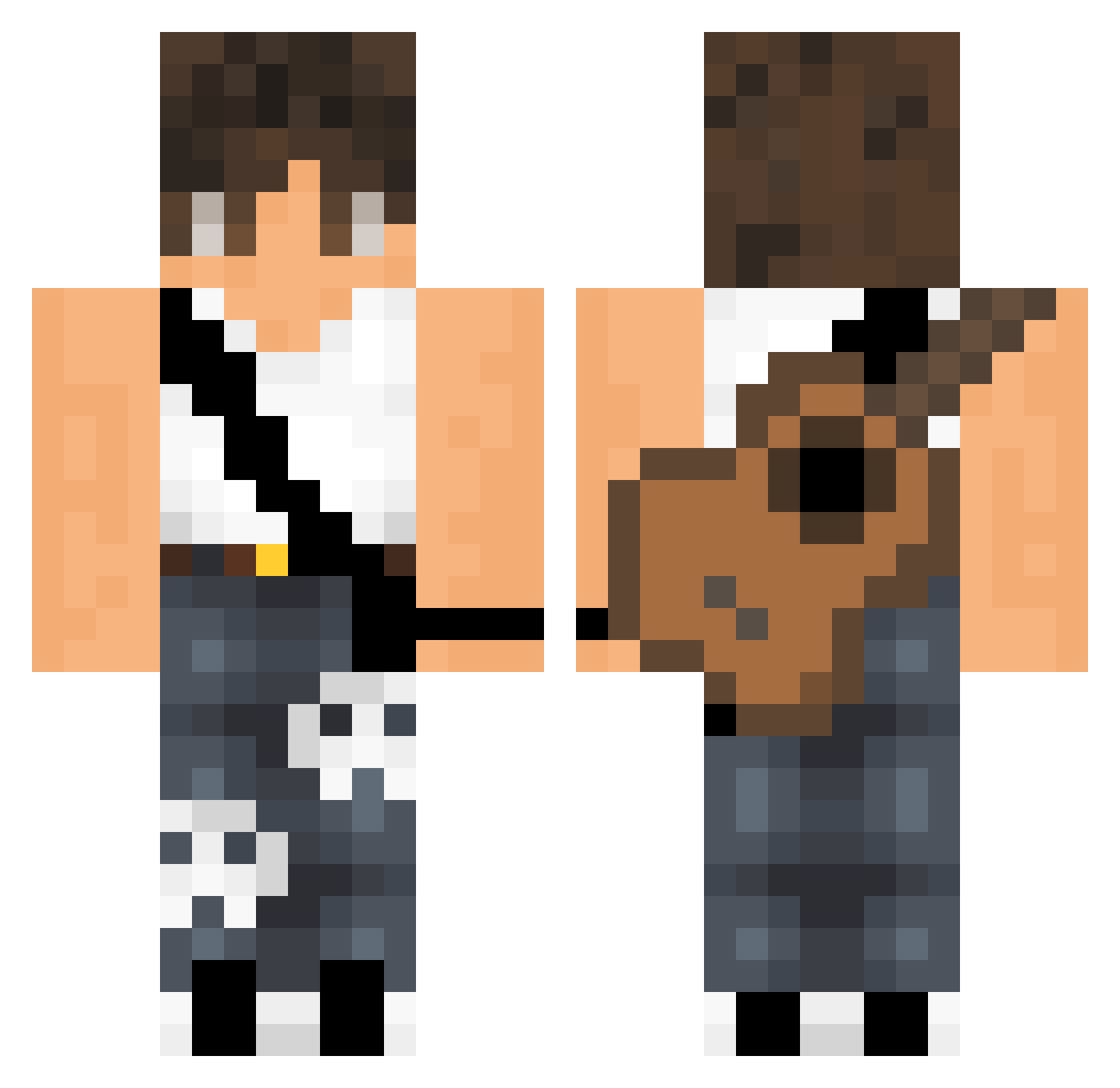 haglo501 Minecraft skin, front and back view