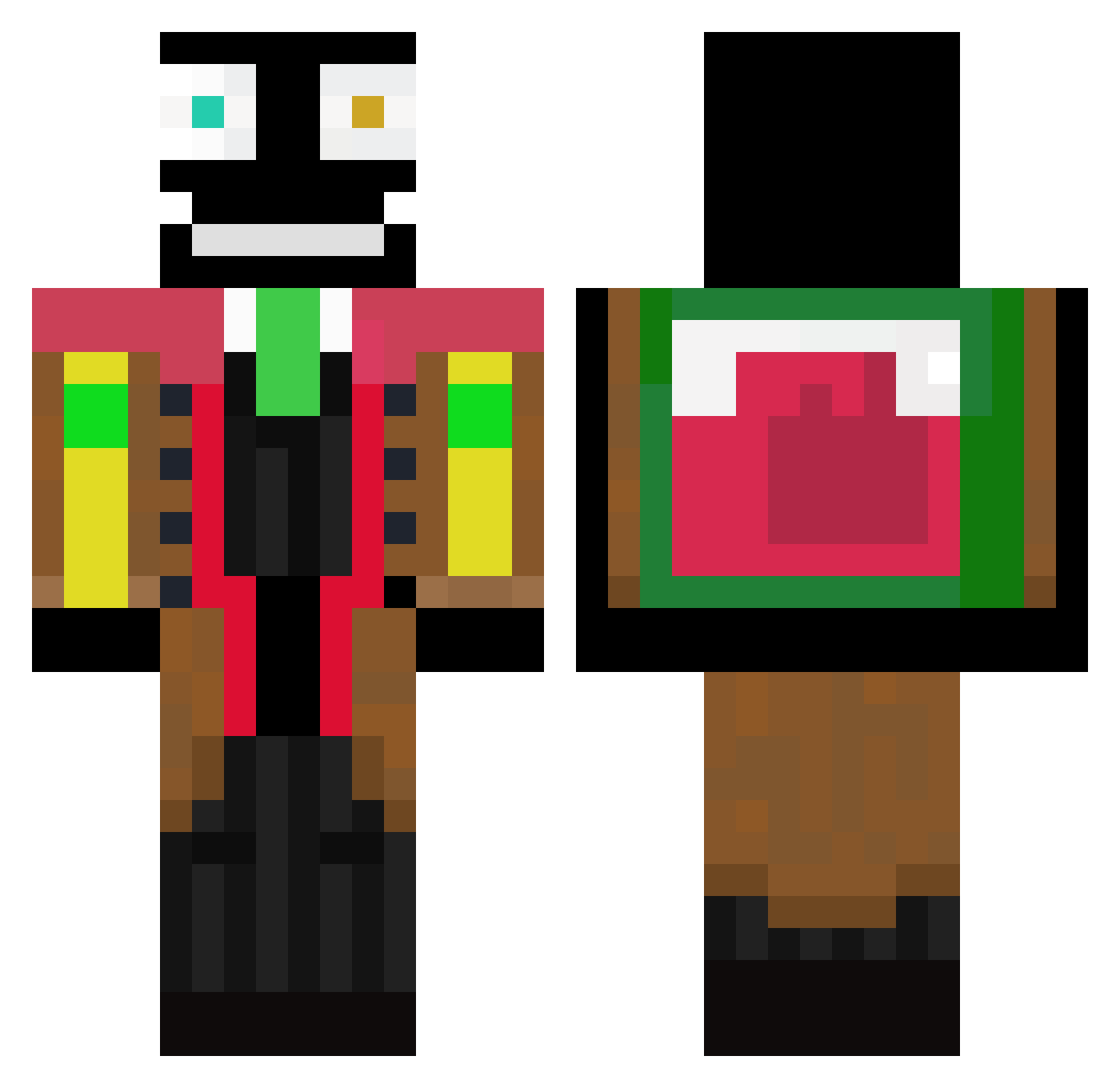 thiamseng Minecraft skin, front and back view