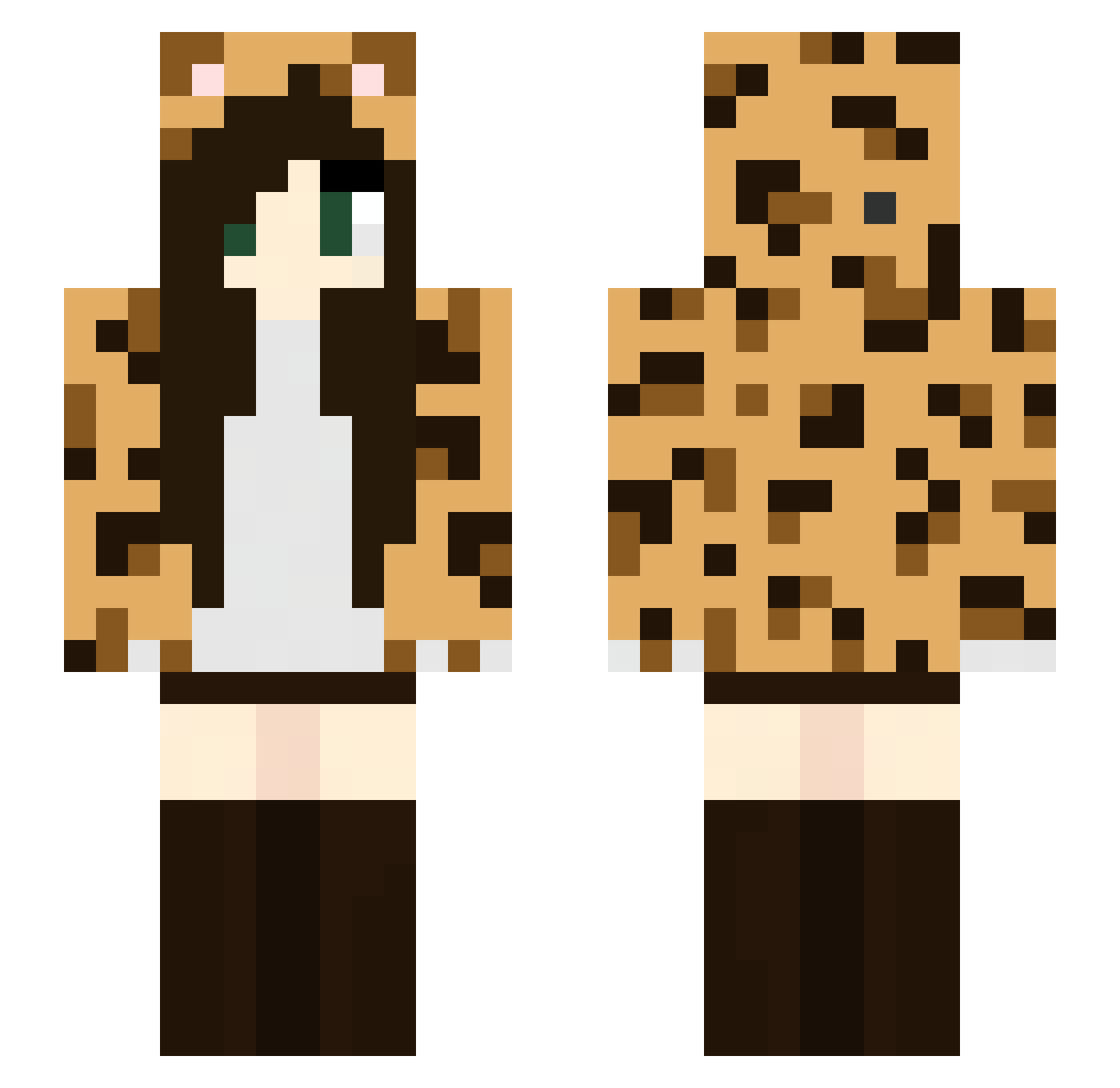 indaaparty Minecraft skin, front and back view