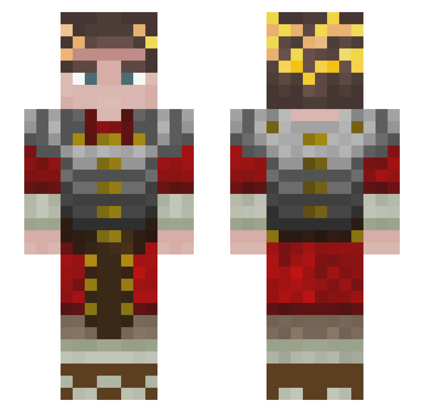 skillhen Minecraft skin, front and back view