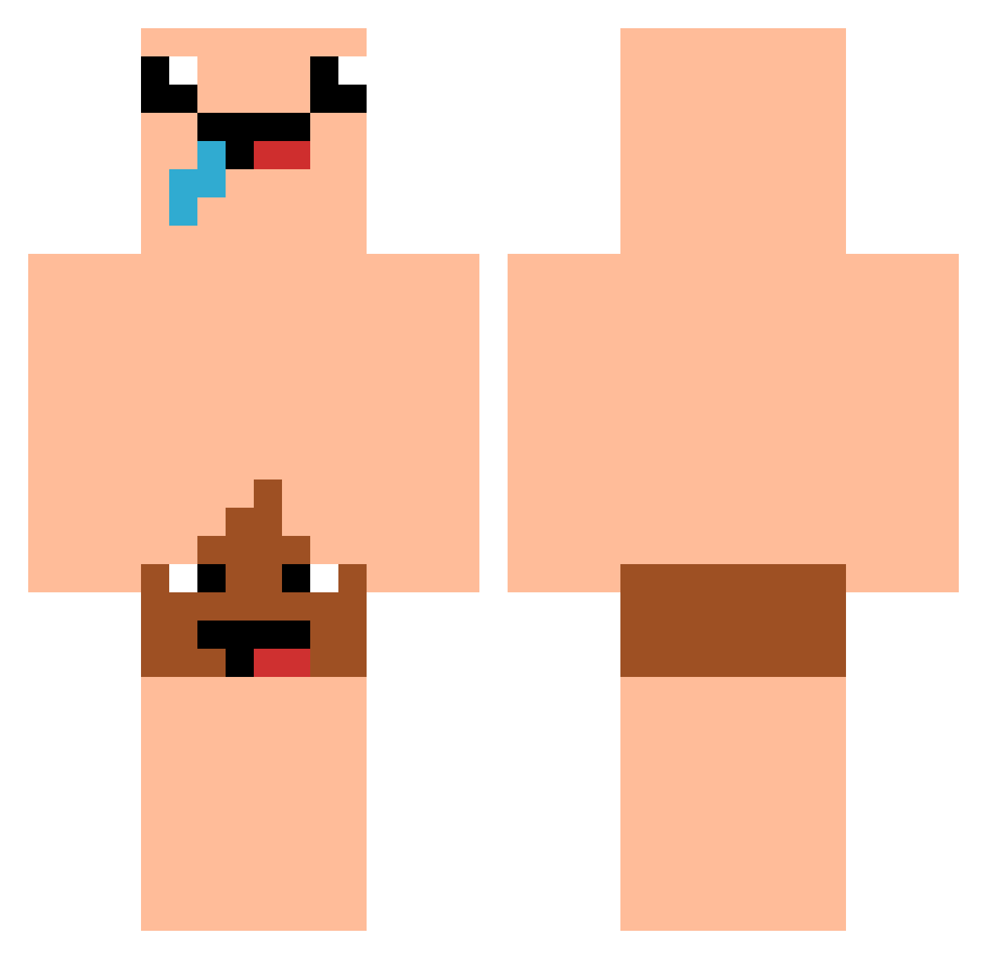 CrispierDoor786 Minecraft skin, front and back view