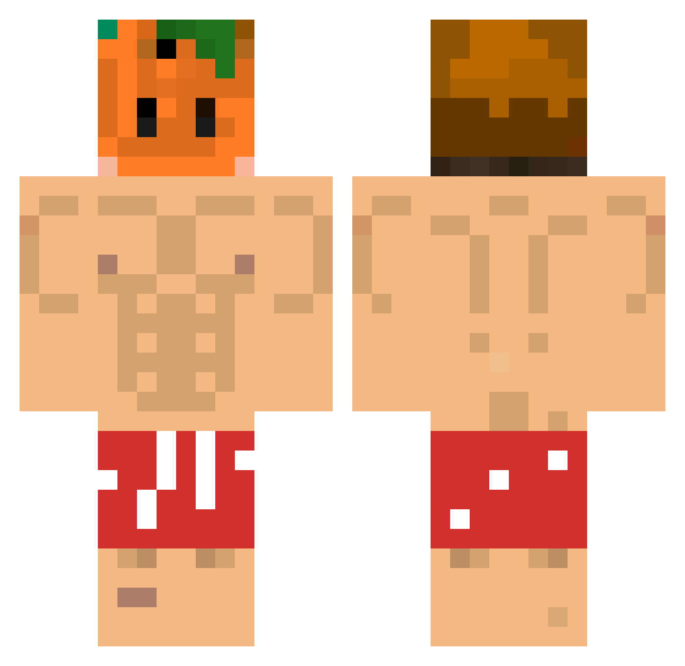Zermattcl Minecraft skin, front and back view