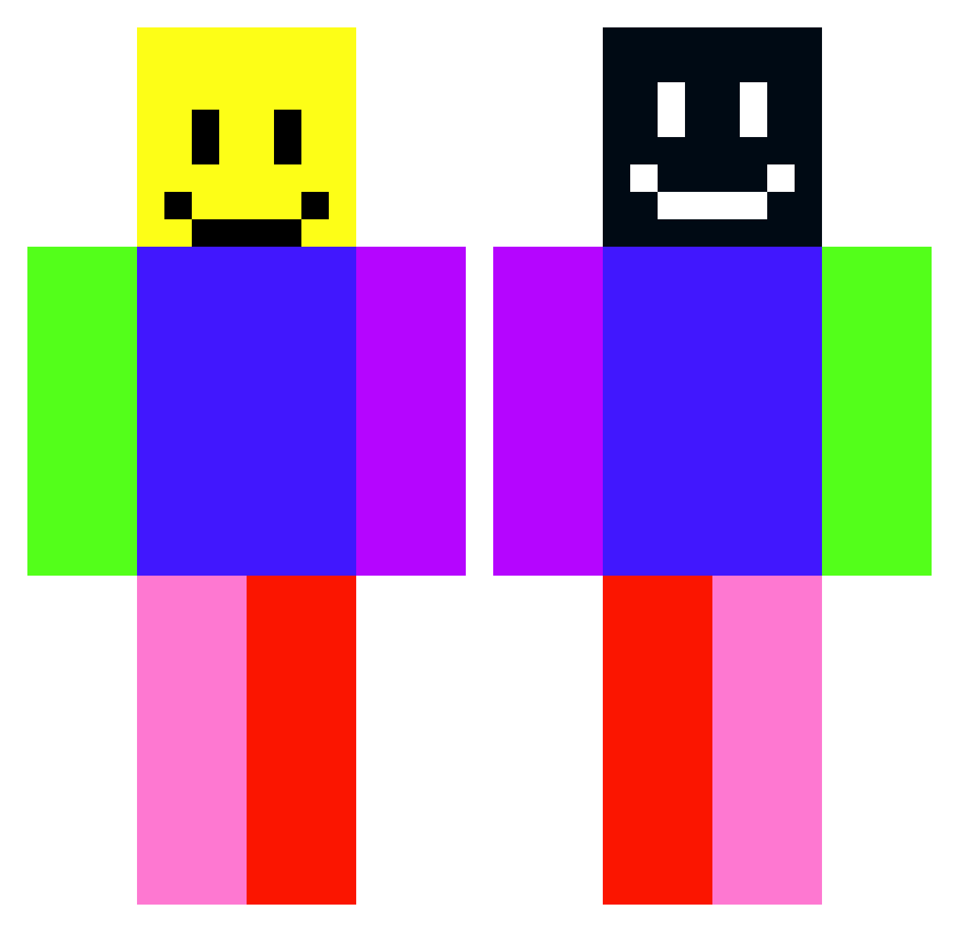 Kolding2010 Minecraft skin, front and back view