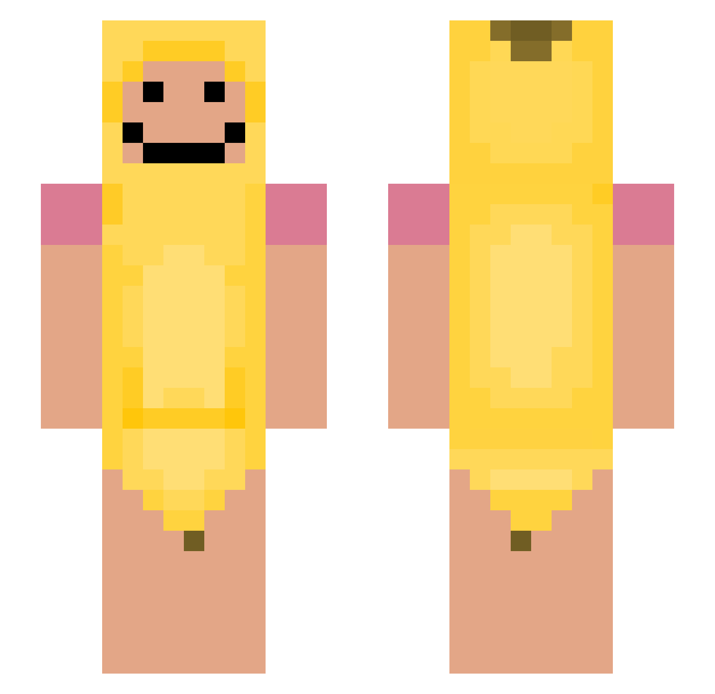 kaylurh Minecraft skin, front and back view