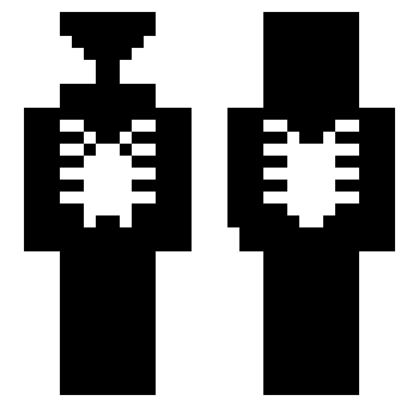 Fabriiiiii Minecraft skin, front and back view