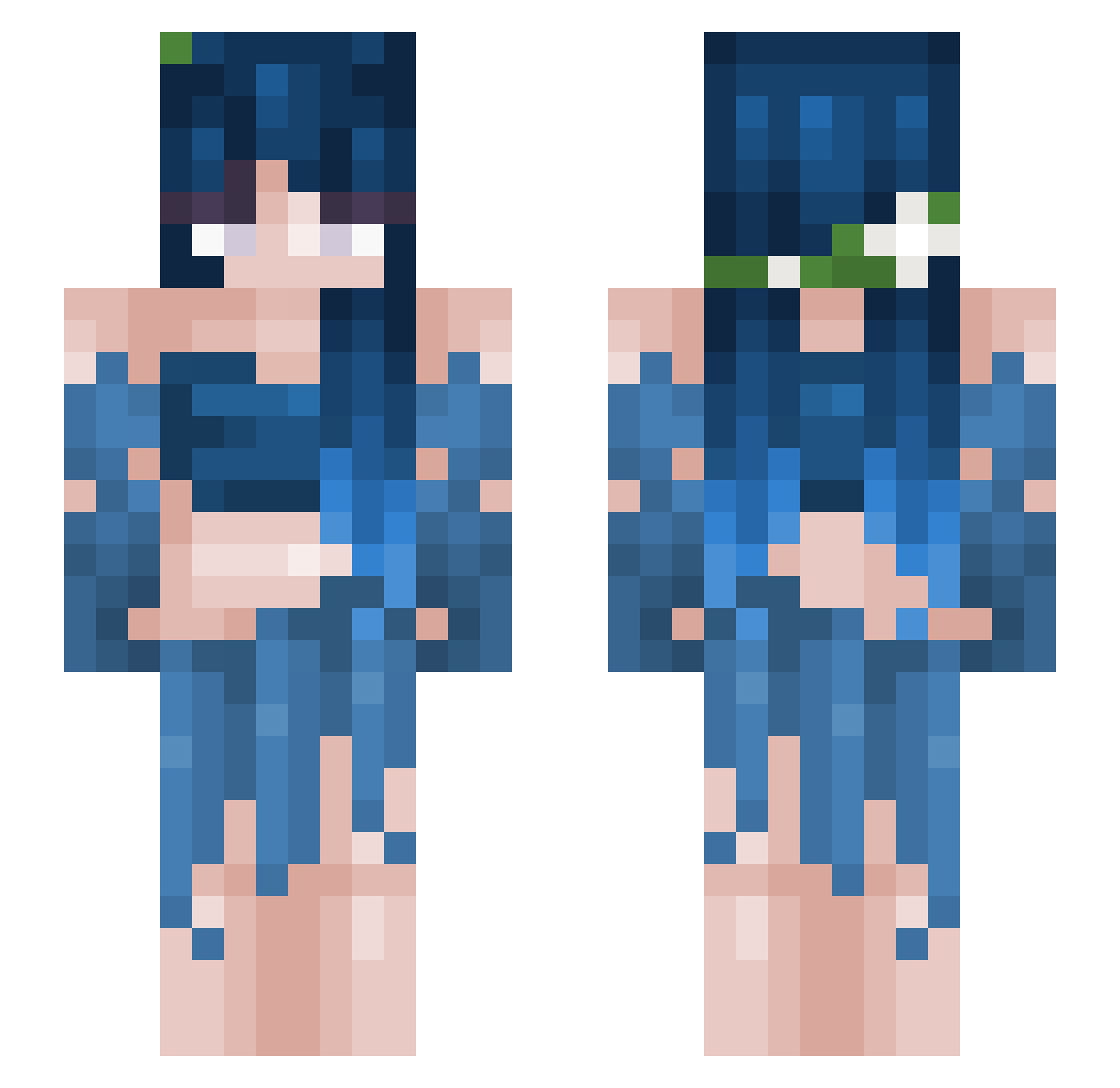 CapitanJUANFRAN Minecraft skin, front and back view