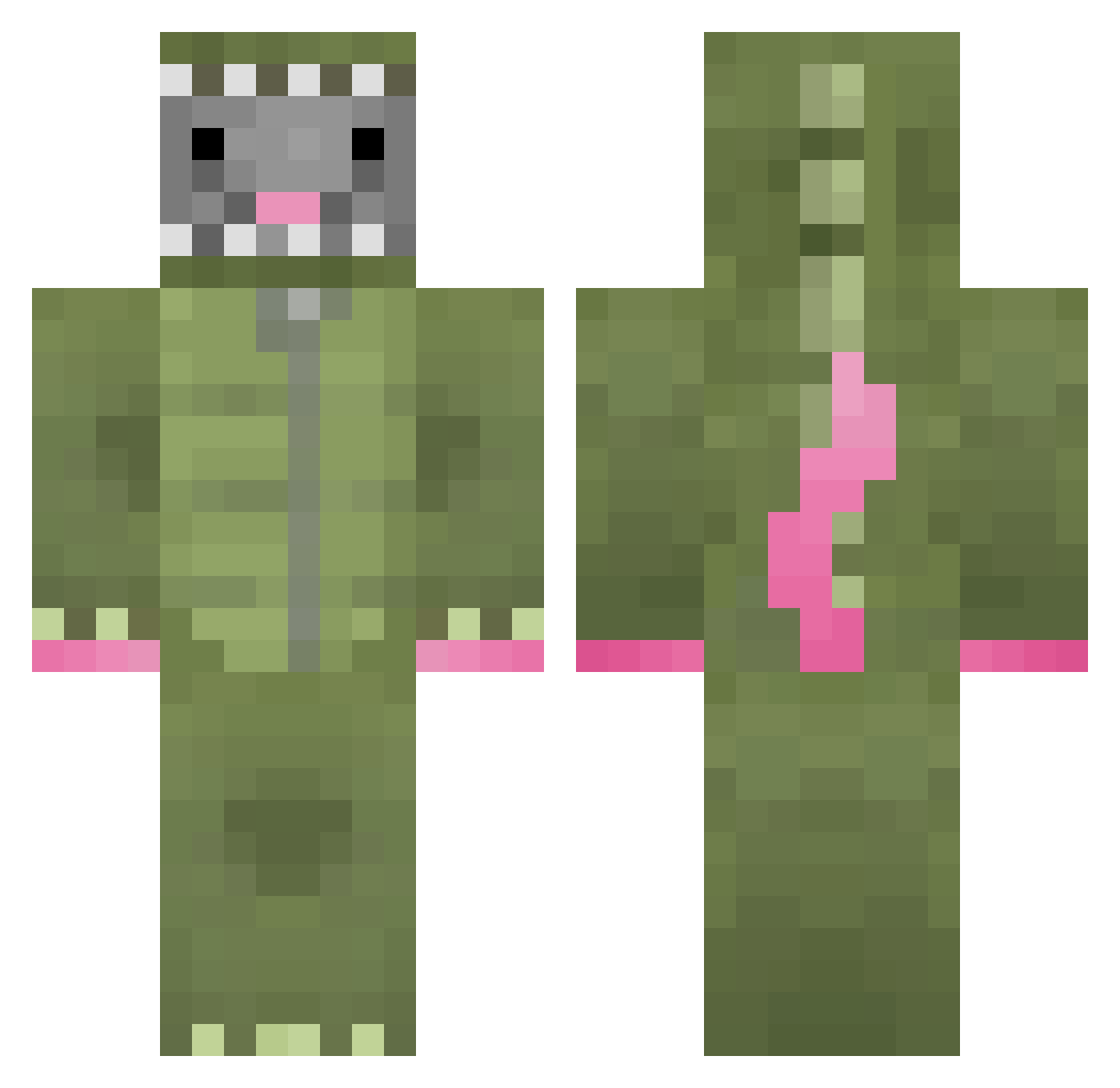 centrelink_debt Minecraft skin, front and back view
