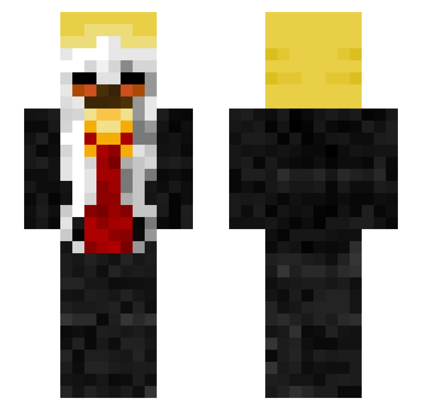Ladylaala Minecraft skin, front and back view