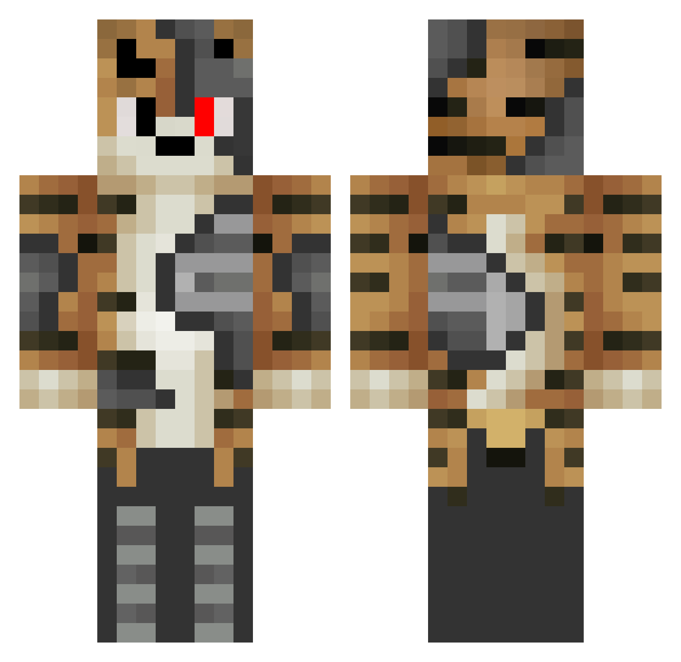 snuk78 Minecraft skin, front and back view