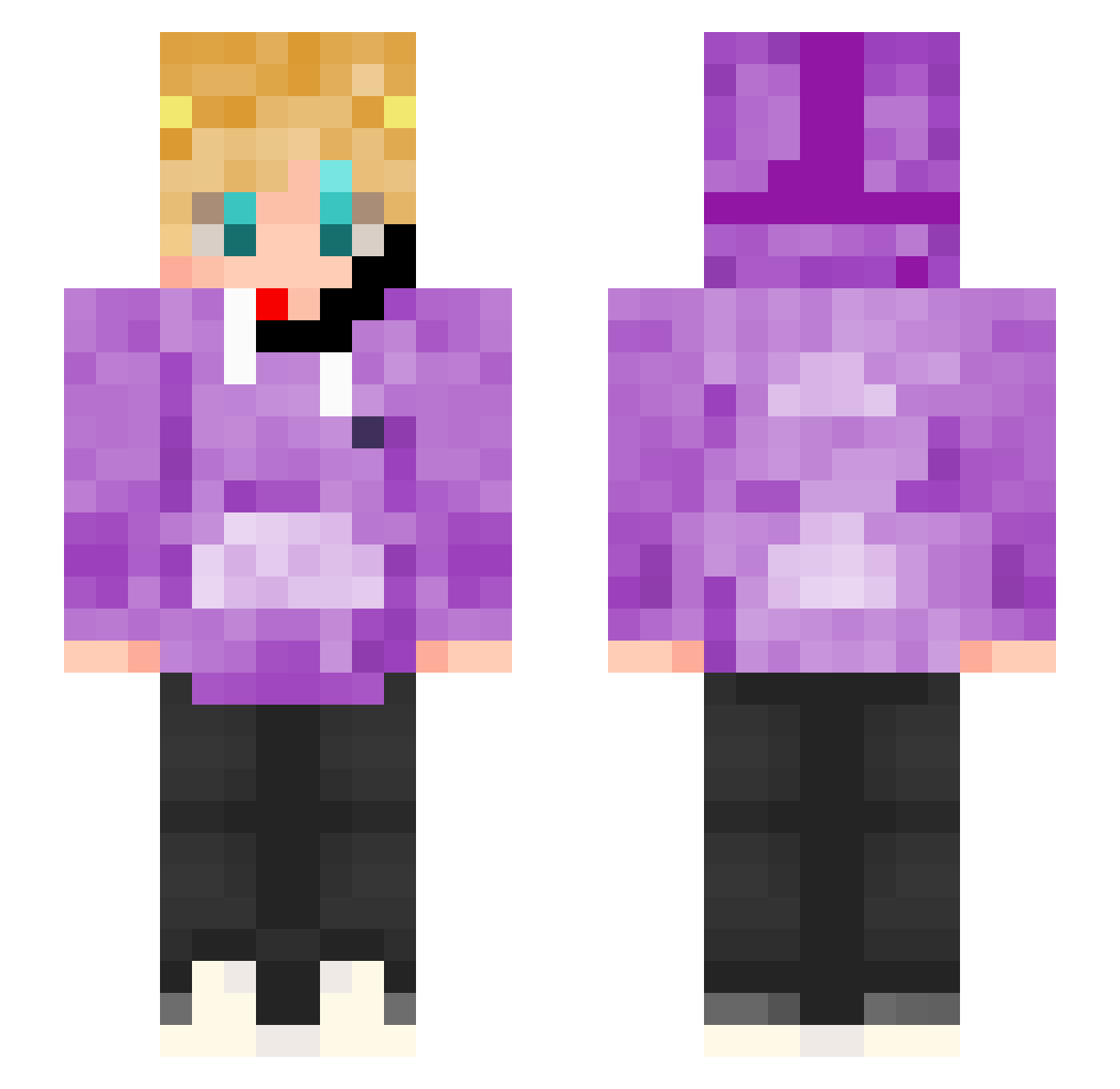 Blue_Shark32 Minecraft skin, front and back view