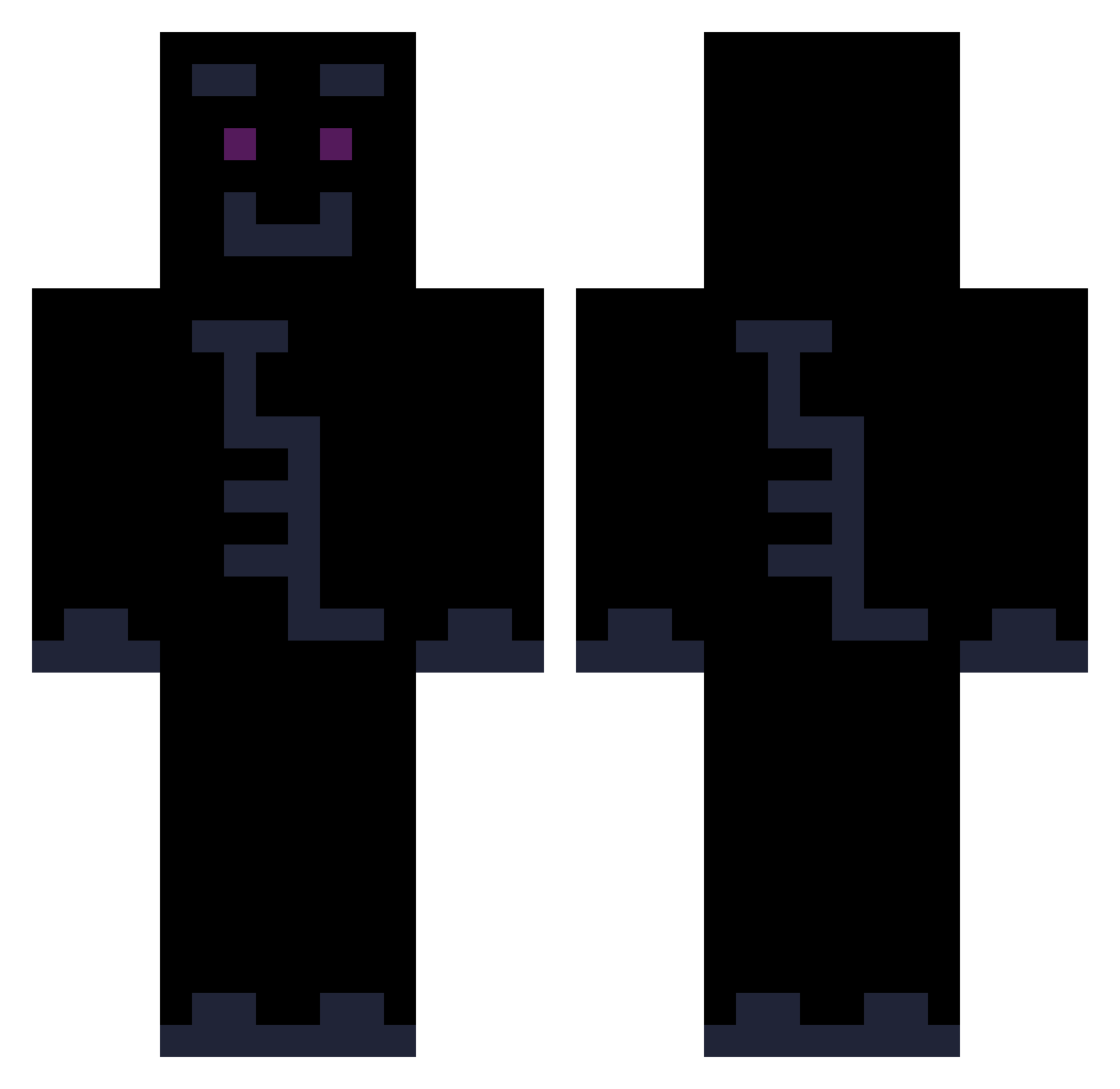 t3l Minecraft skin, front and back view