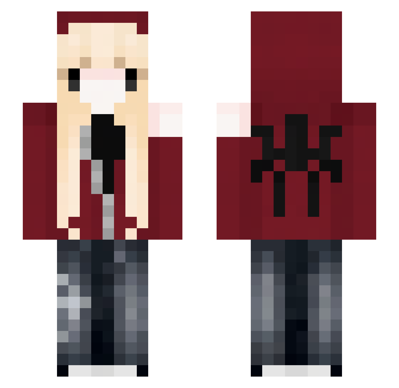 cenchuri Minecraft skin, front and back view
