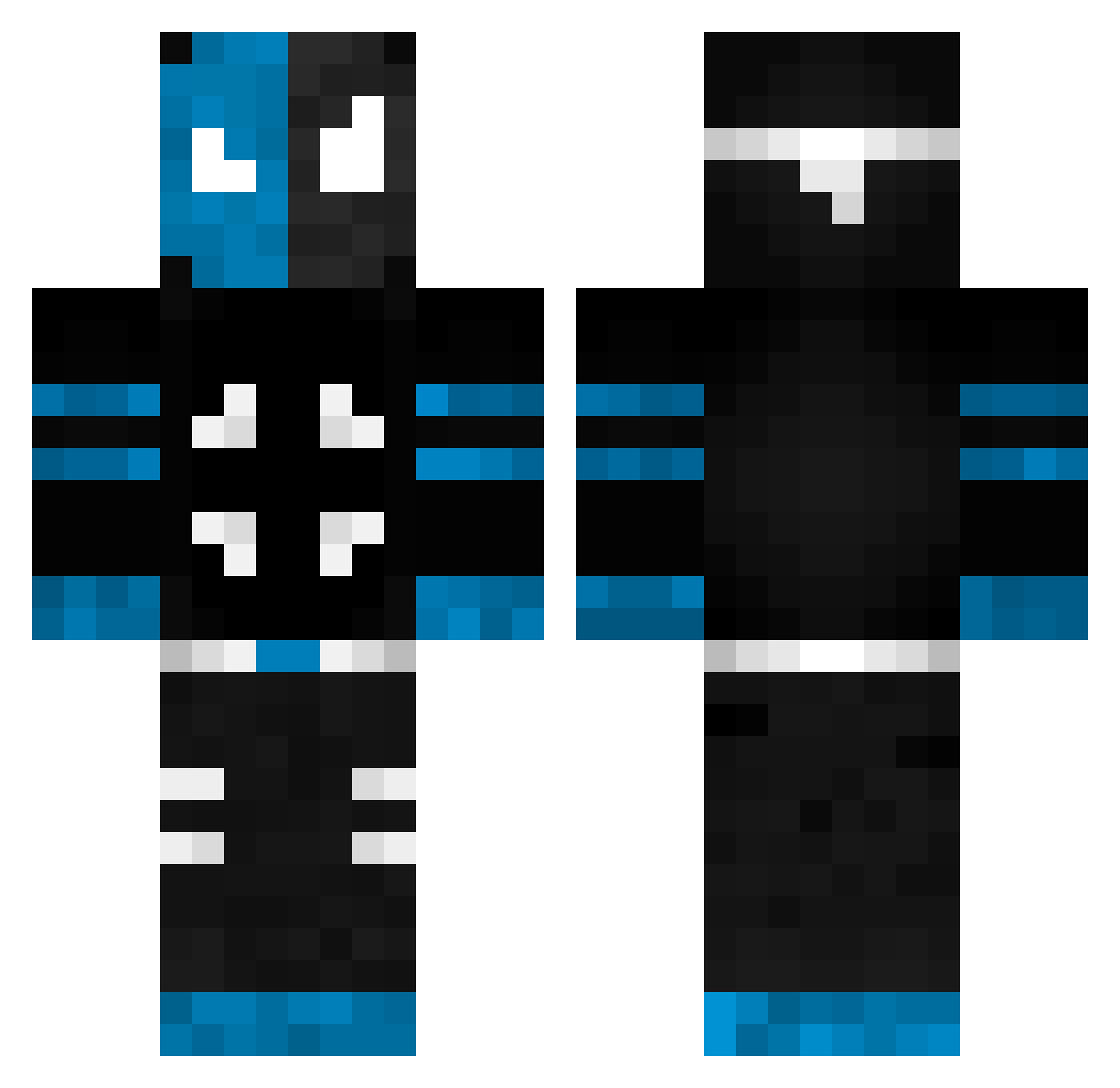 Tizer06 Minecraft skin, front and back view
