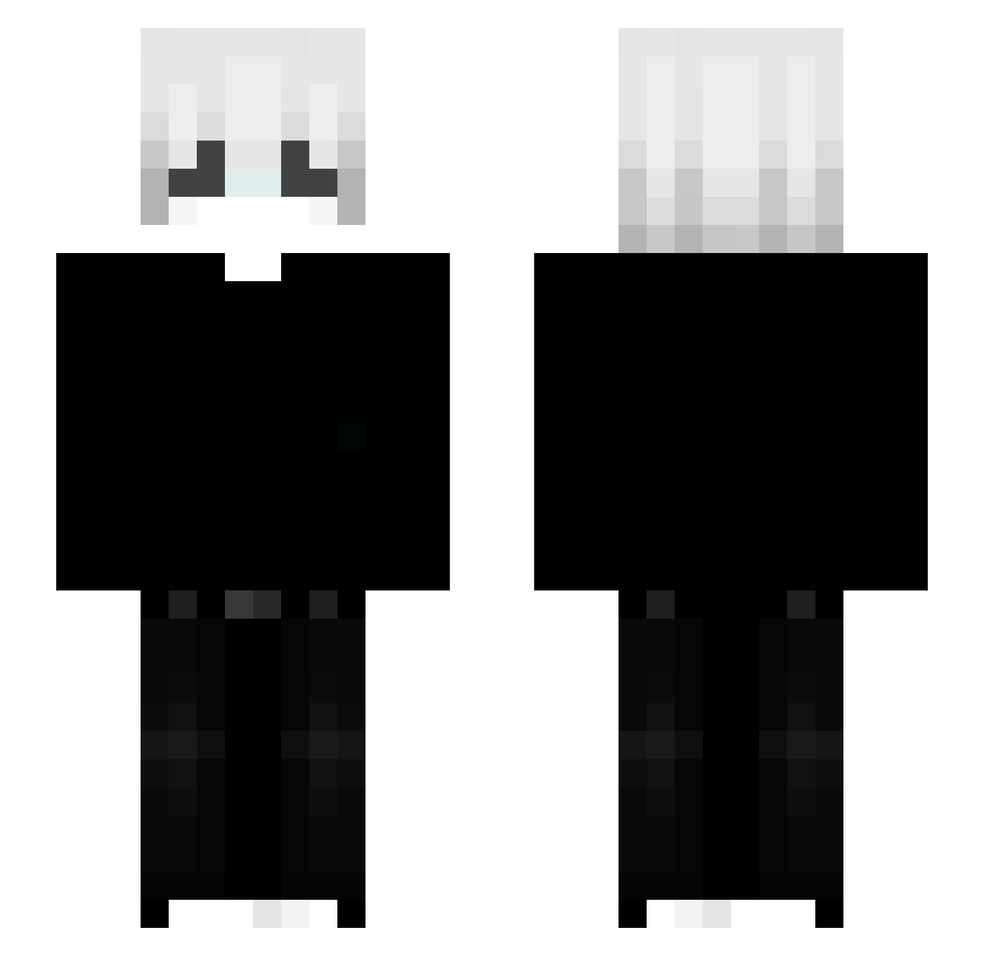 GroundOrca Minecraft skin, front and back view