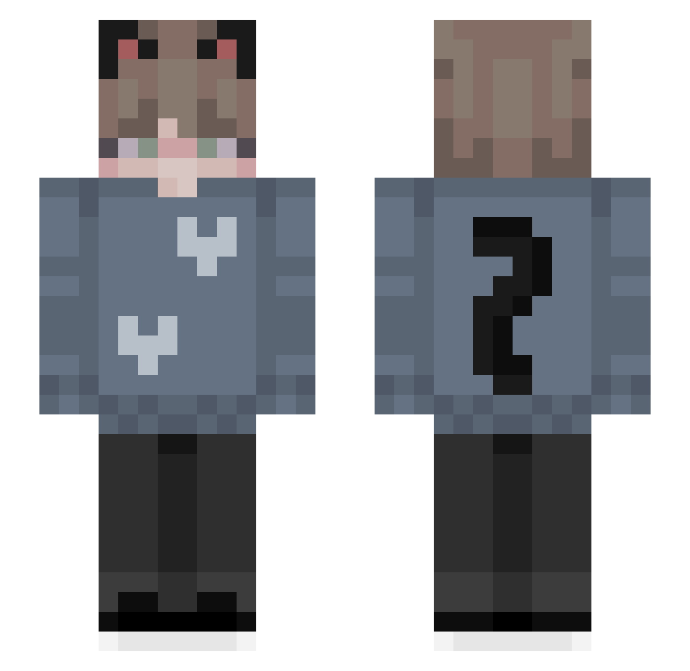lucasoncart Minecraft skin, front and back view
