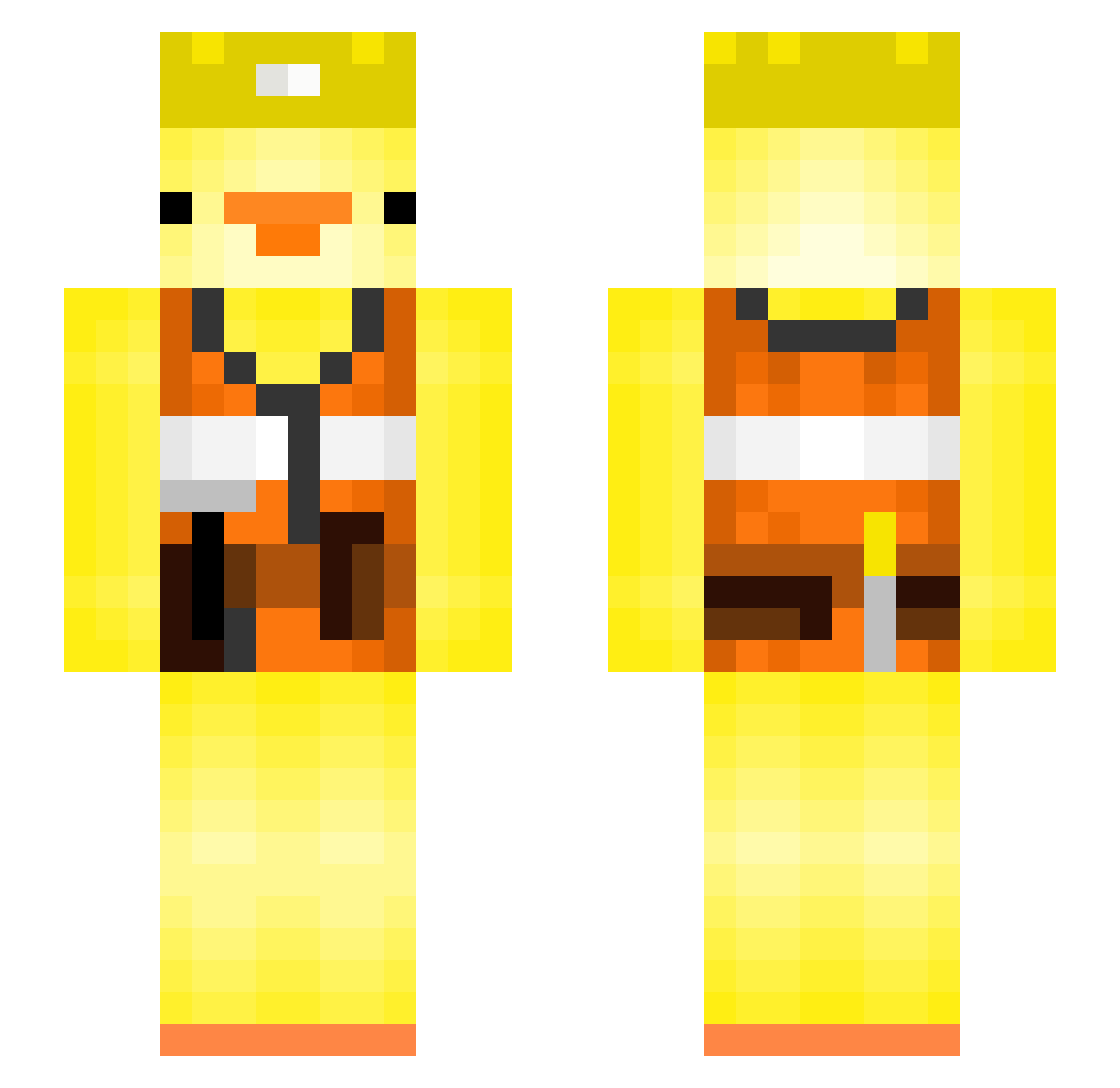 Ssangbong_Nagta Minecraft skin, front and back view