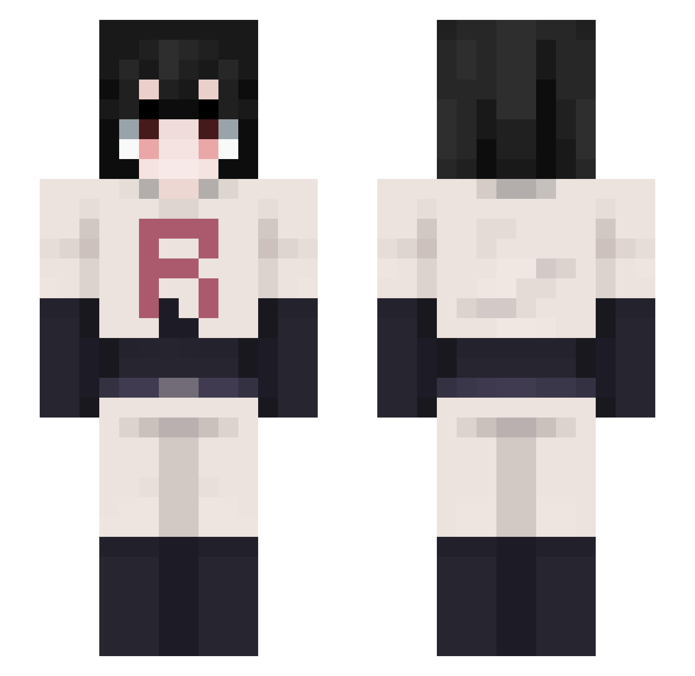 M1n_m0 Minecraft skin, front and back view