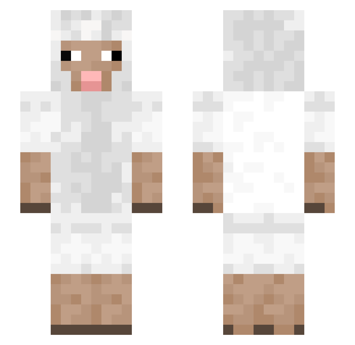 Sheepy0918 Minecraft skin, front and back view