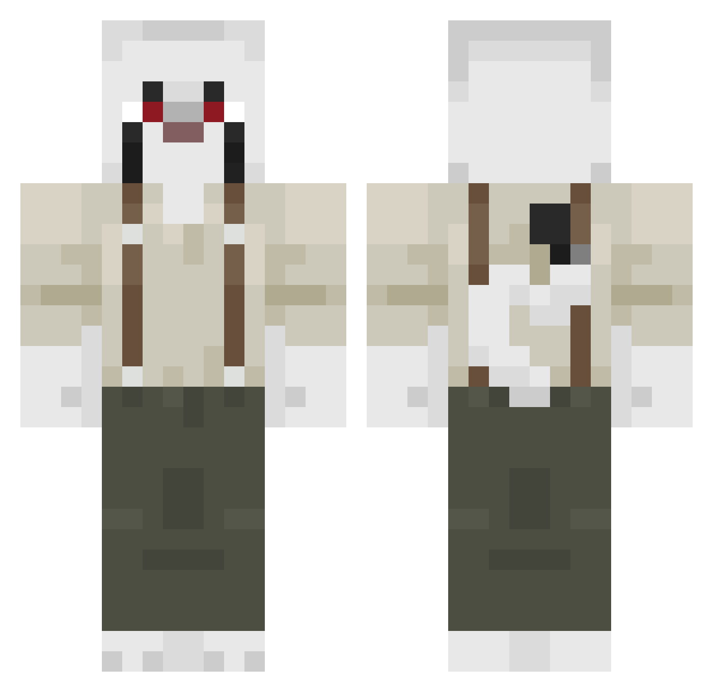 meowjiuana Minecraft skin, front and back view
