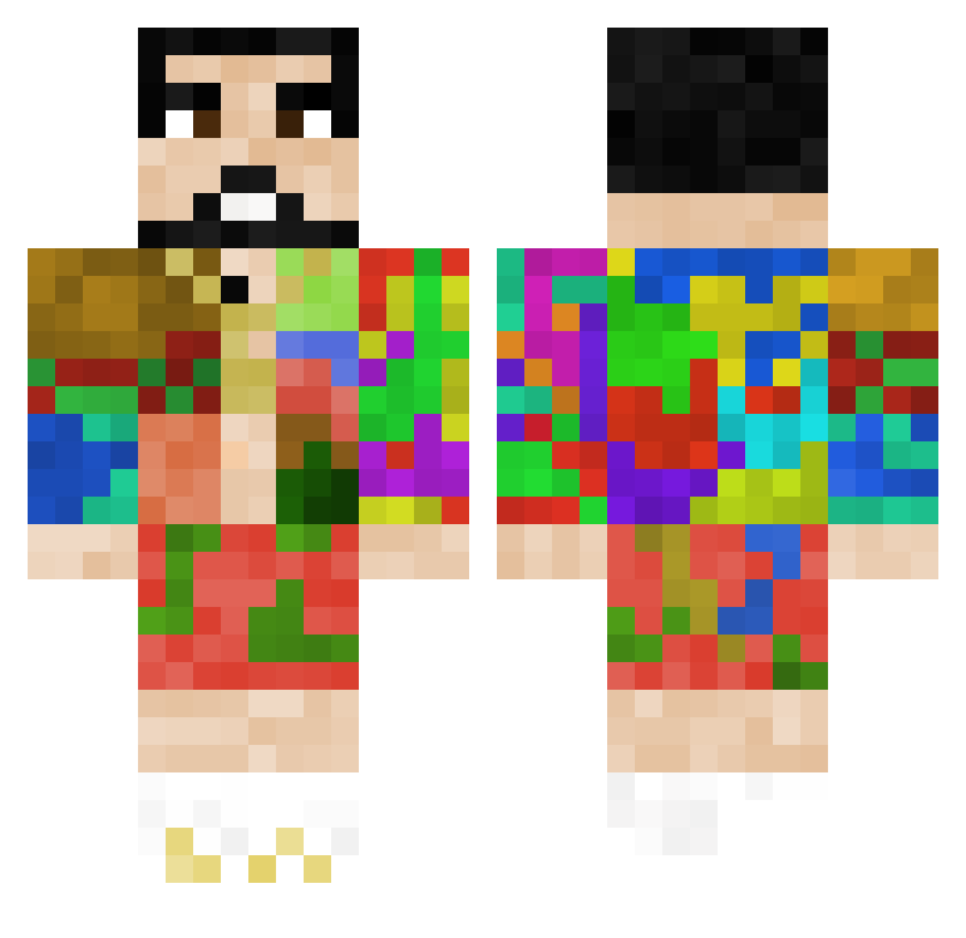 Bambino2769 Minecraft skin, front and back view