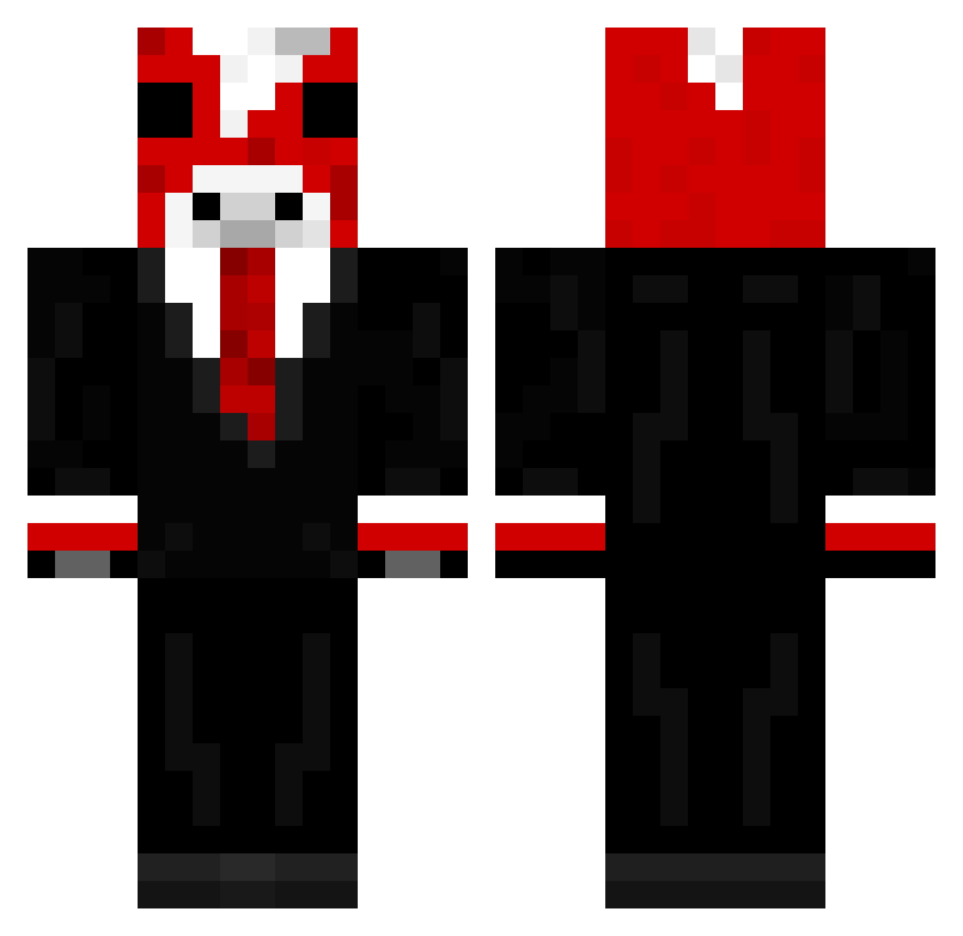 excreted Minecraft skin, front and back view