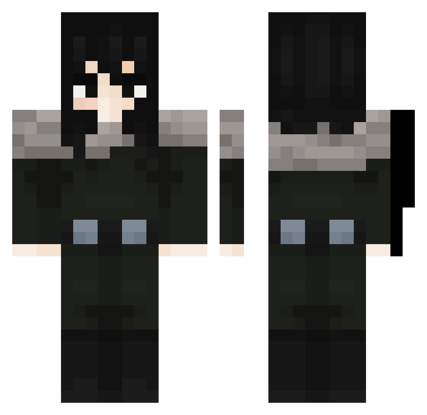 RosePup22 Minecraft skin, front and back view
