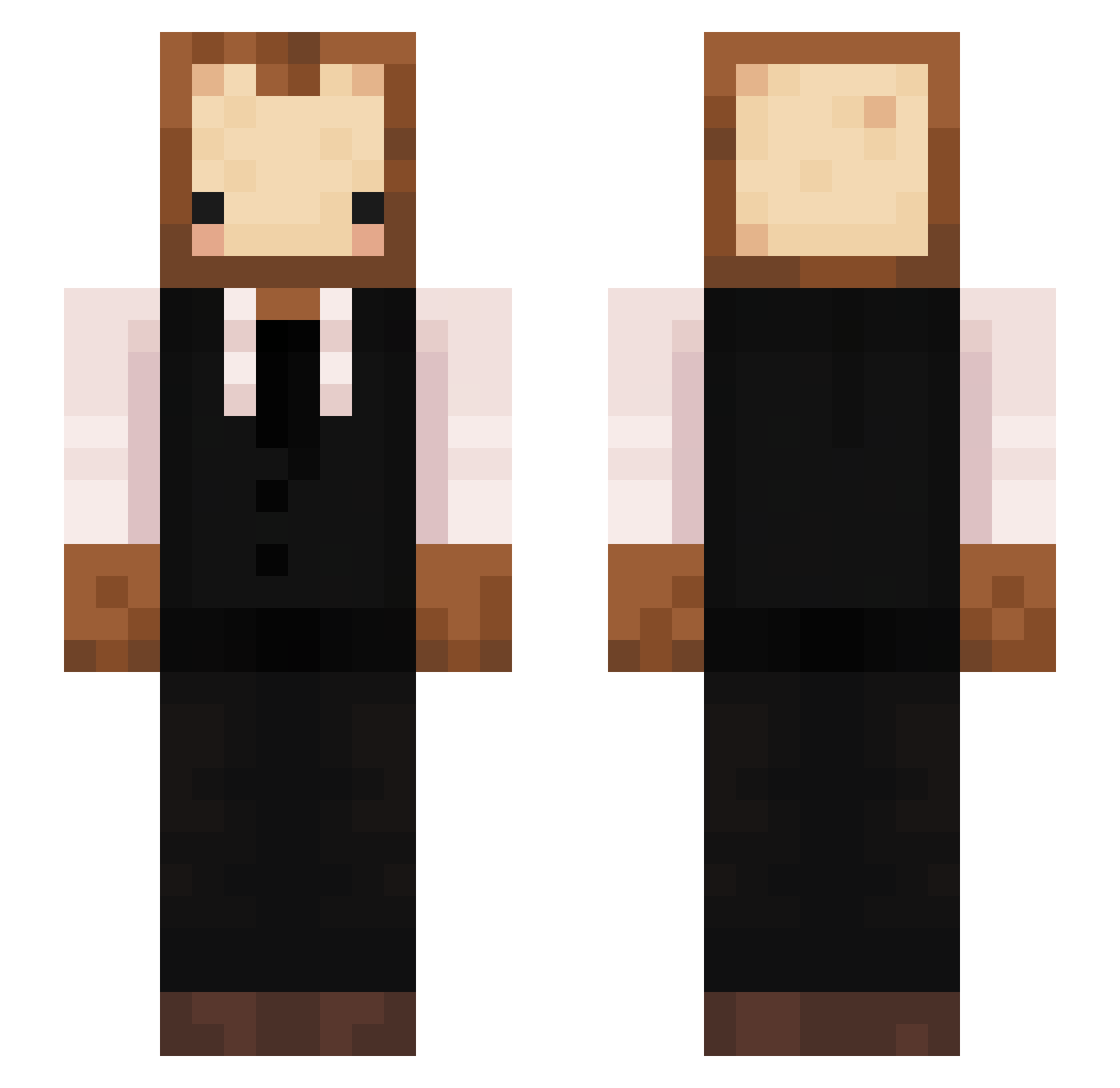 xHoverr Minecraft skin, front and back view
