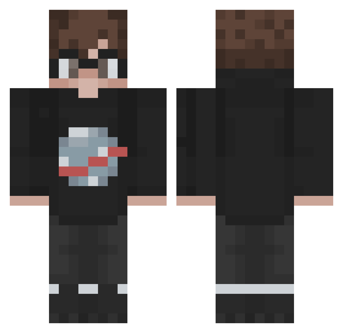 KlausZitoz Minecraft skin, front and back view