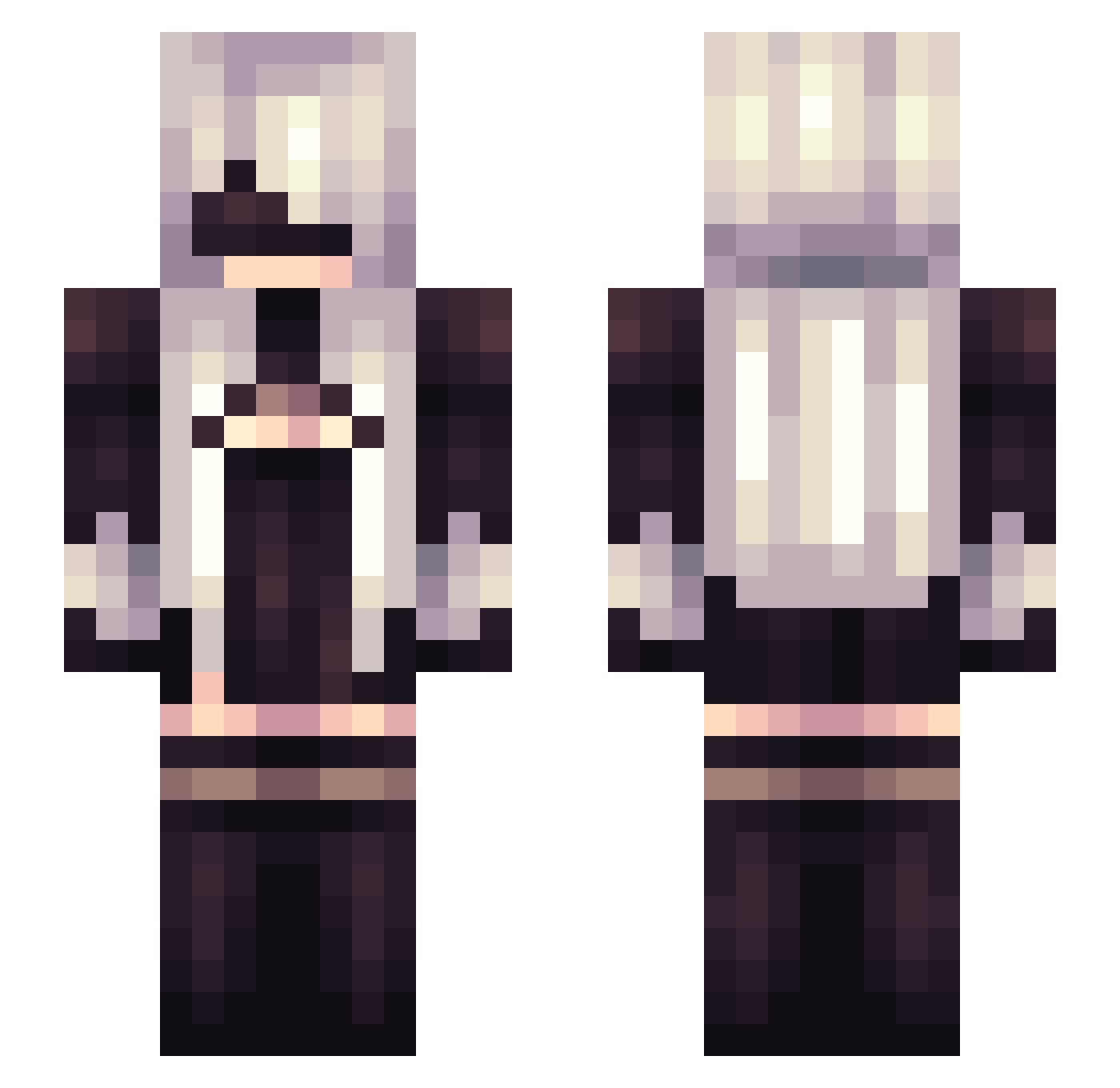 Kro5133 Minecraft skin, front and back view