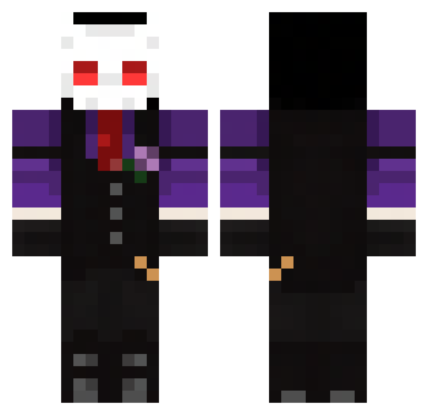 zGerox Minecraft skin, front and back view