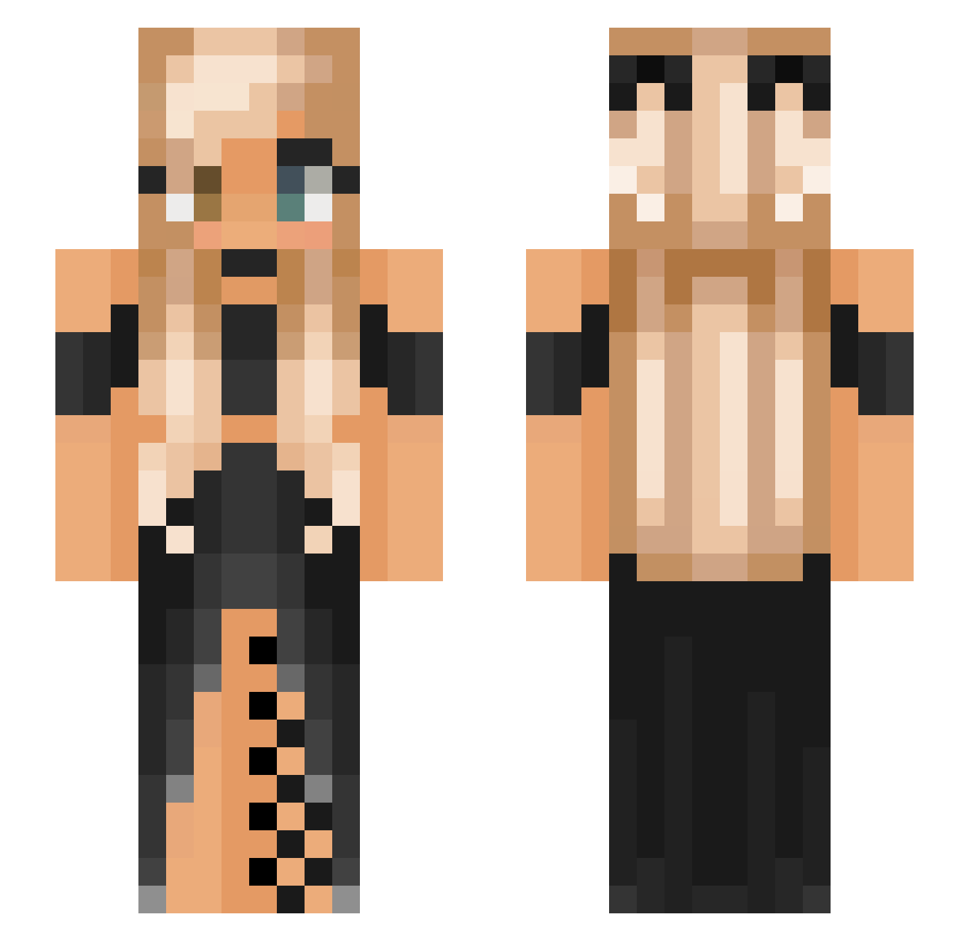 Yulcia_ Minecraft skin, front and back view