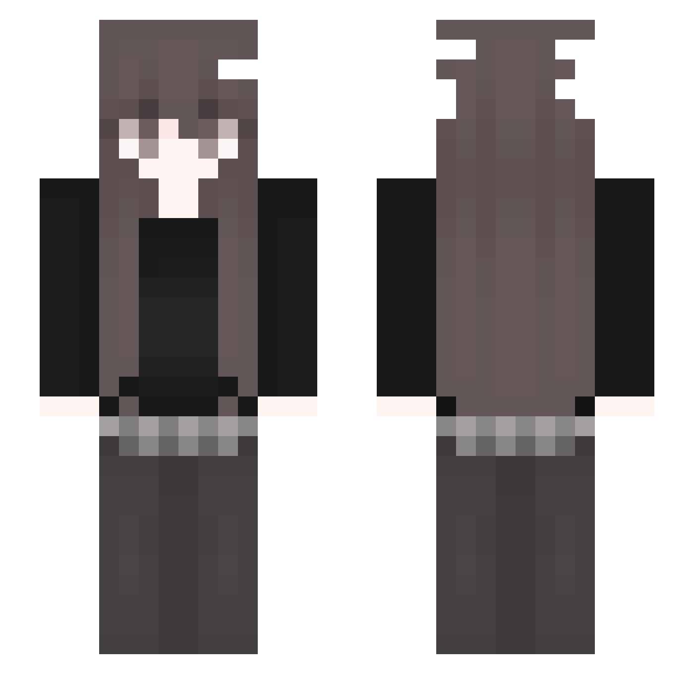 _WakabaMutsum1_ Minecraft skin, front and back view
