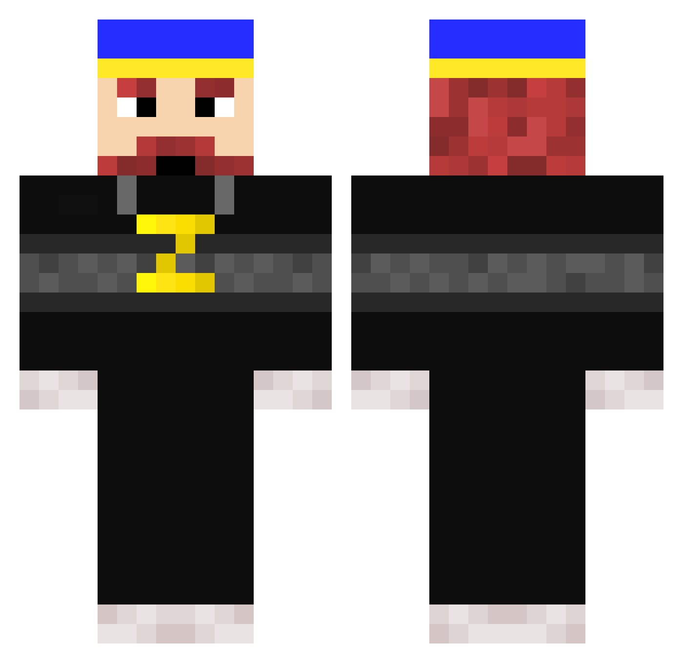TheBronyGuy Minecraft skin, front and back view