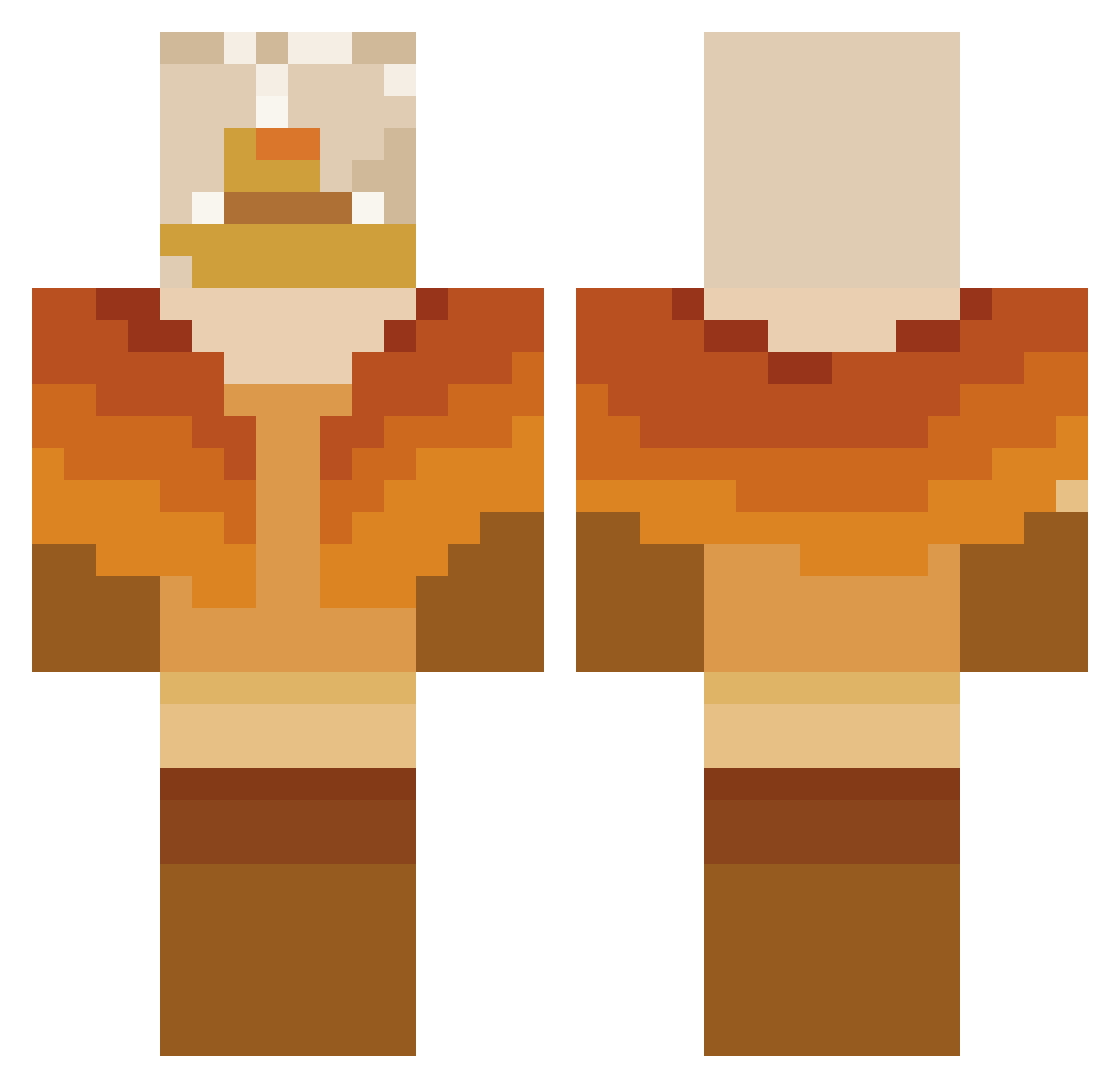 ShadeCharade Minecraft skin, front and back view