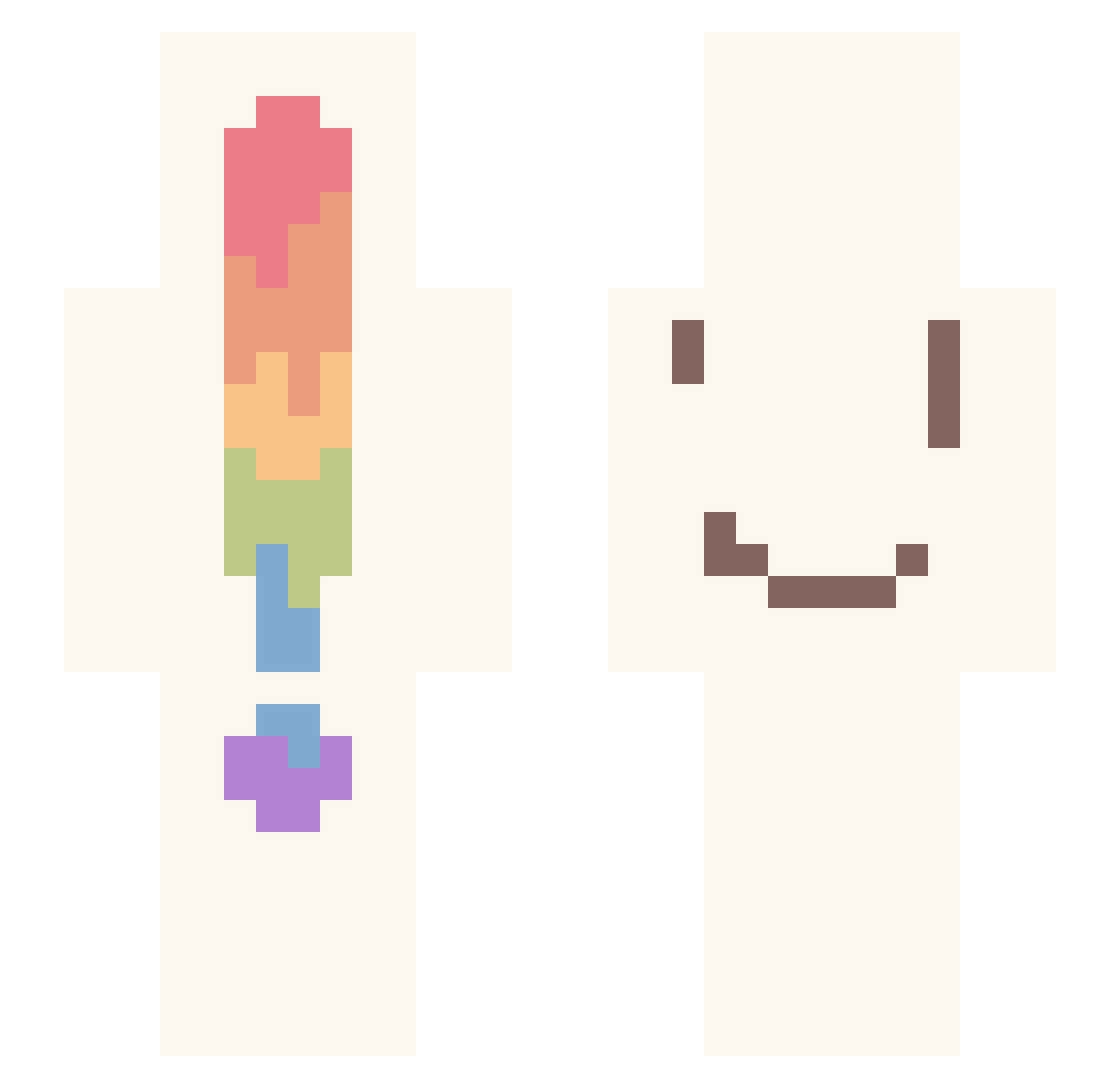 dezzzzie Minecraft skin, front and back view