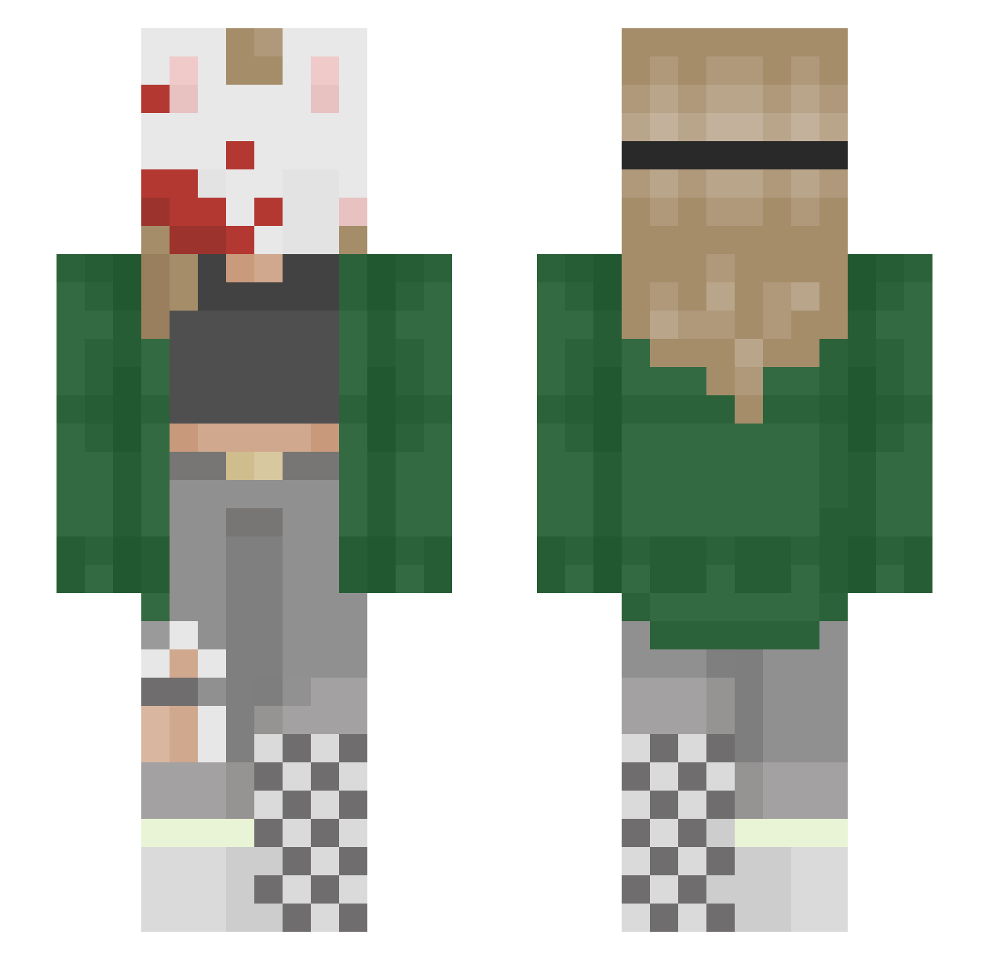 viperror Minecraft skin, front and back view
