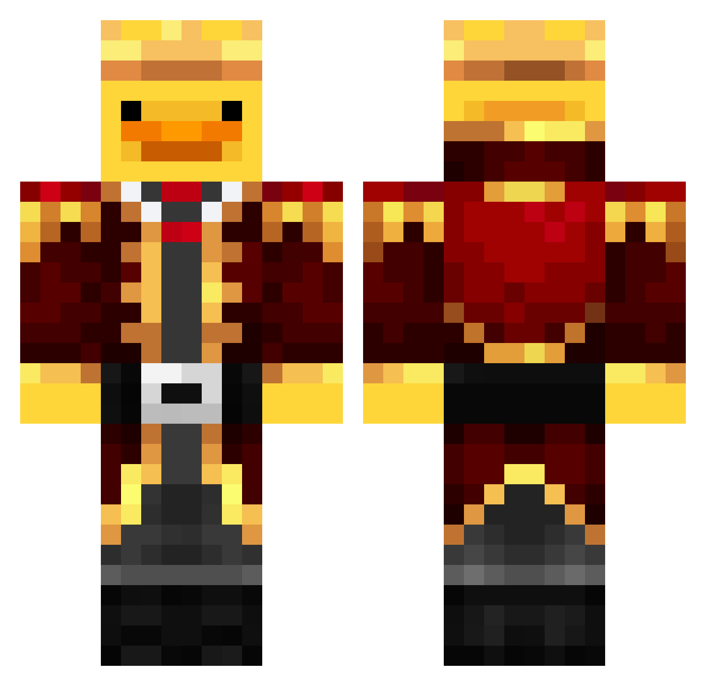 sovesterstan Minecraft skin, front and back view