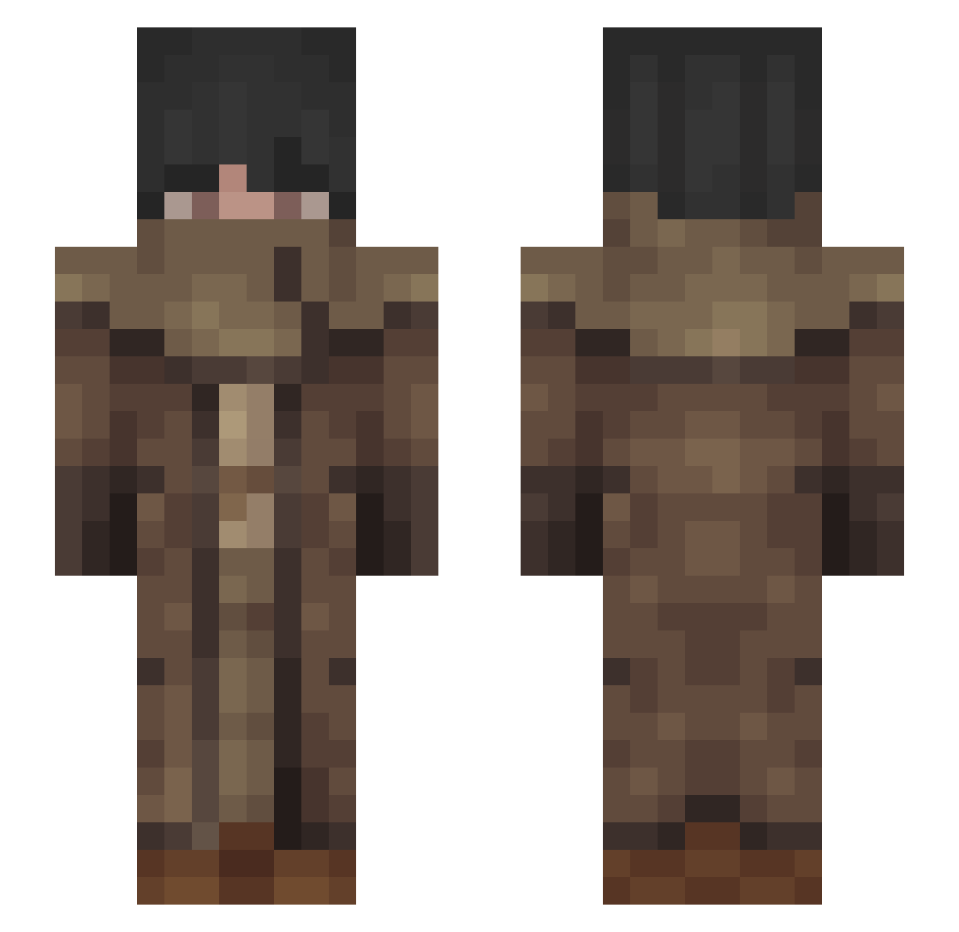 sebasro_9 Minecraft skin, front and back view