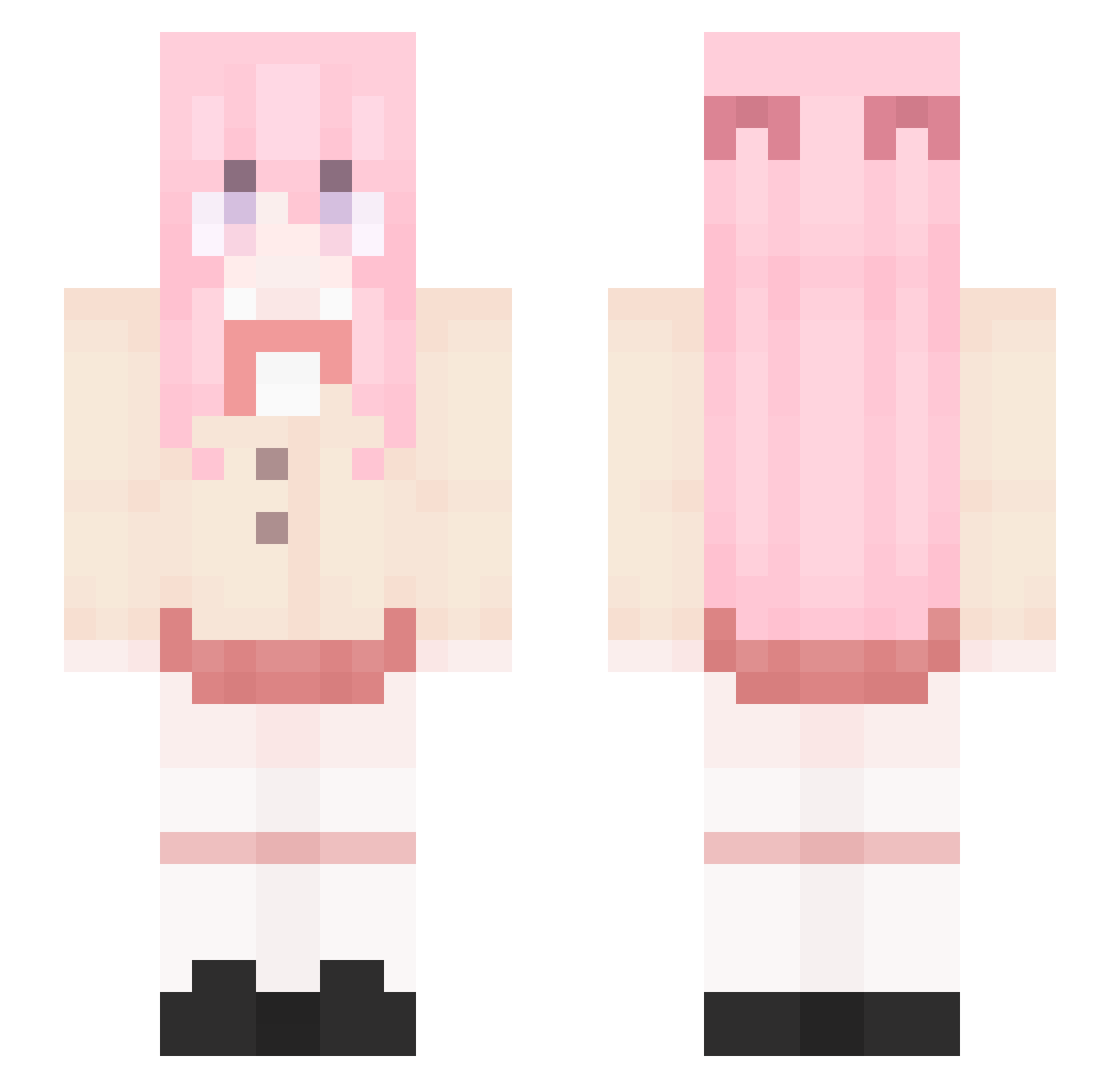 siIent_dream Minecraft skin, front and back view